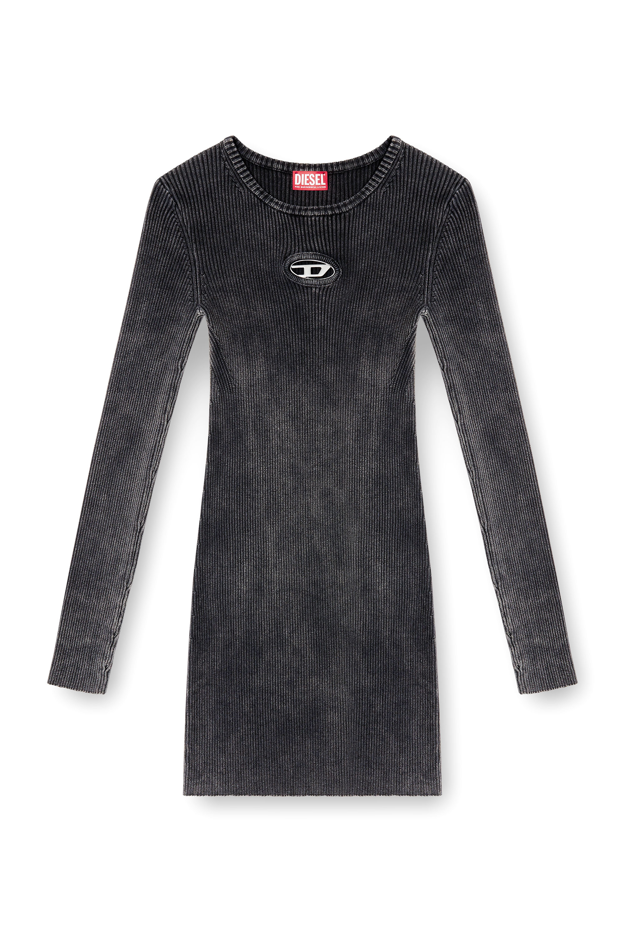 Diesel - M-ANCHORAGE-LS, Female's ニットドレス in ダークグレー - 3