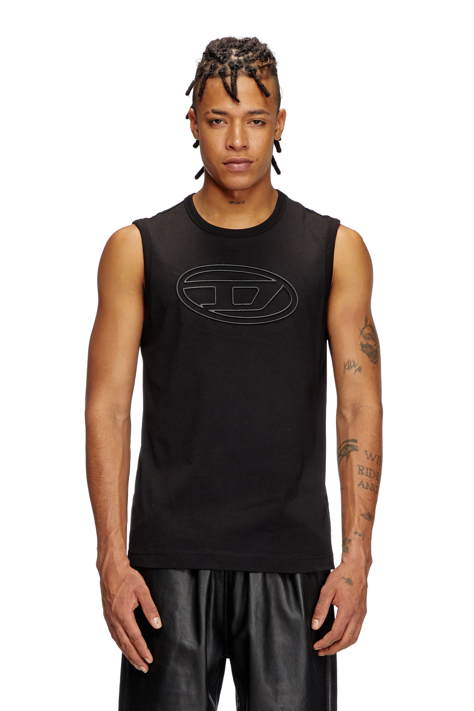 Diesel - T-BISCO-BIGOVAL, Male's Sleeveless top in ブラック - 1
