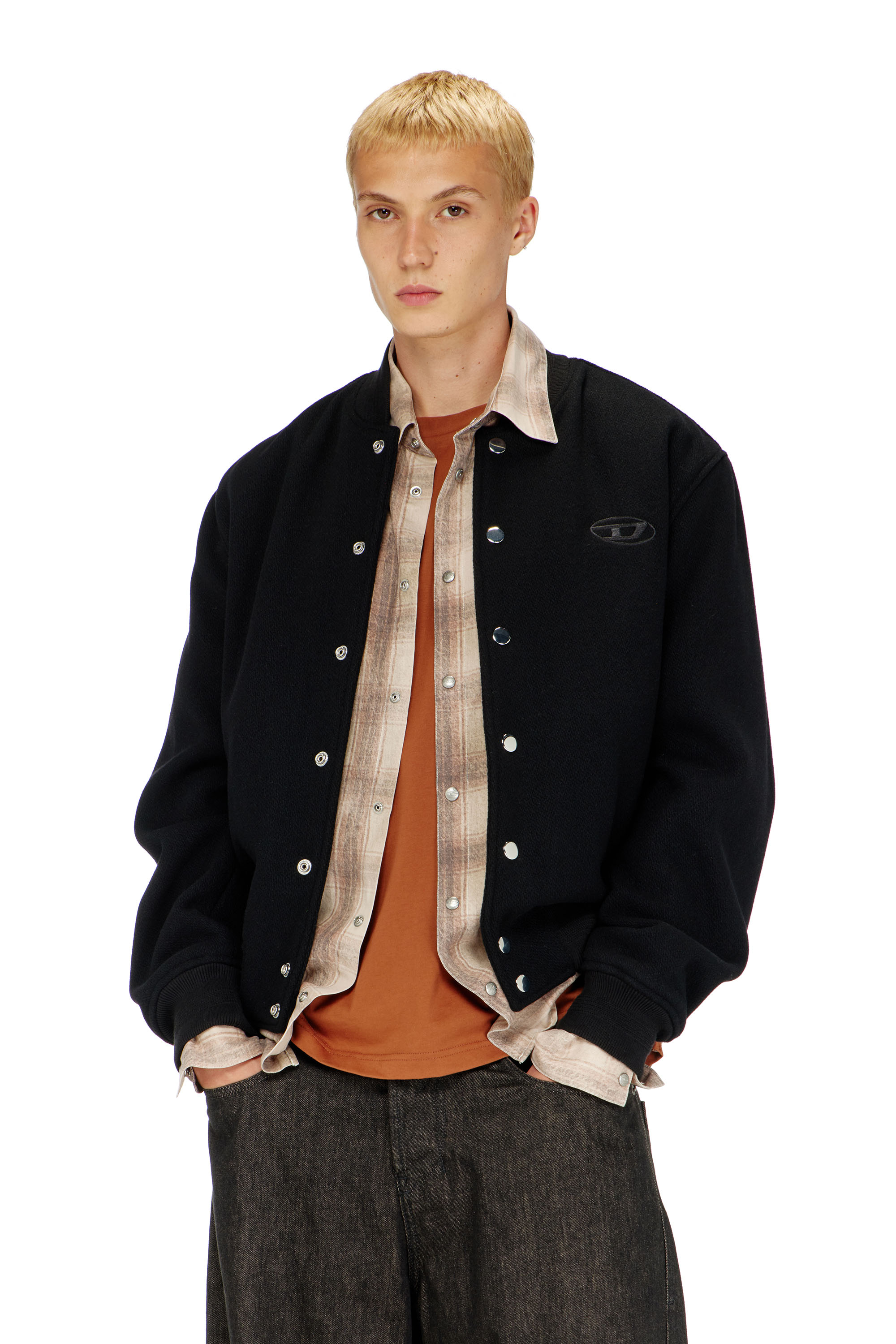 Diesel - J-ARRY-WRD, Male's ボンバージャケット in ブラック - 1