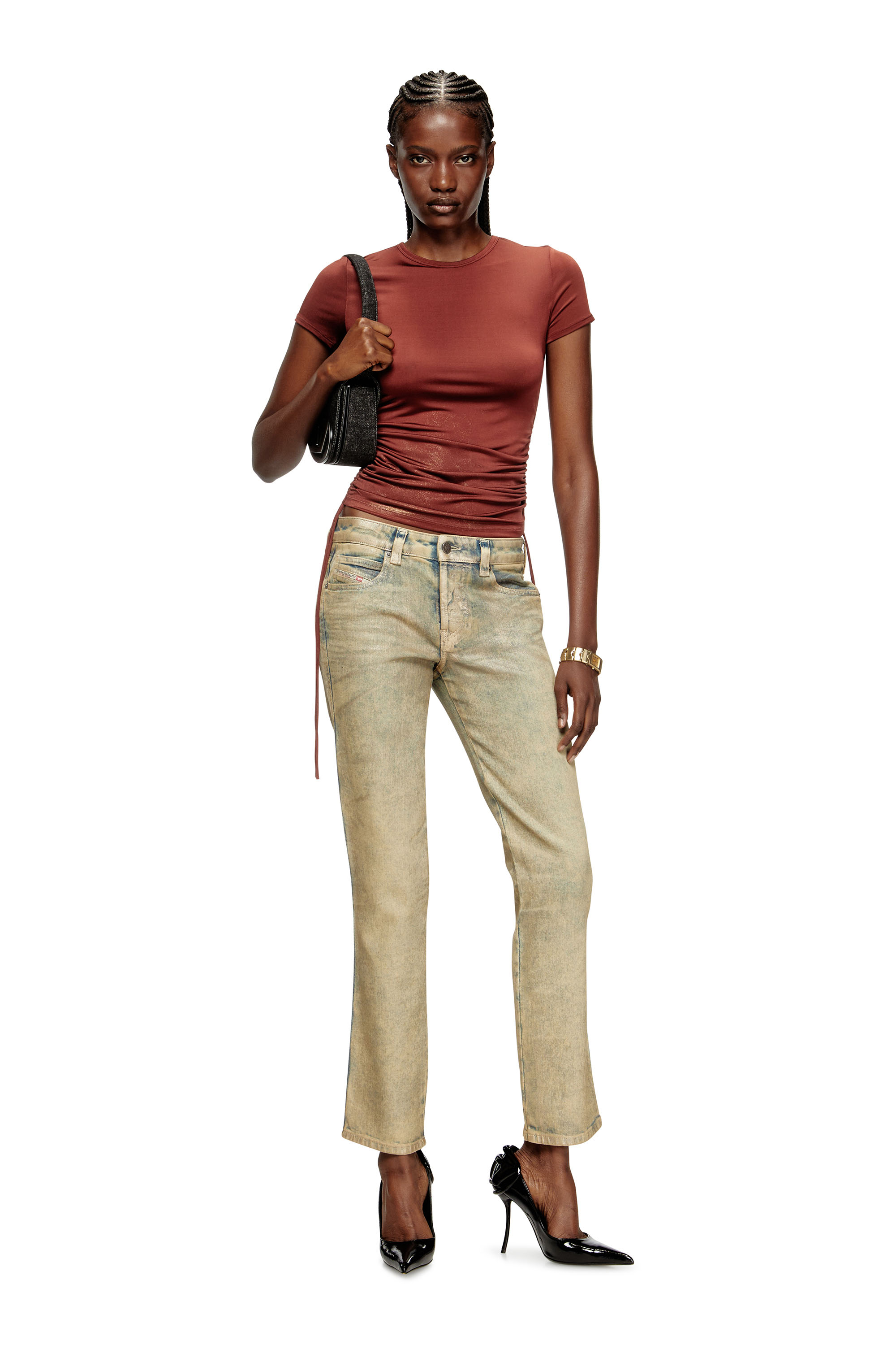 Diesel - T-REY, Female's 半袖トップ in ブラウン - 1