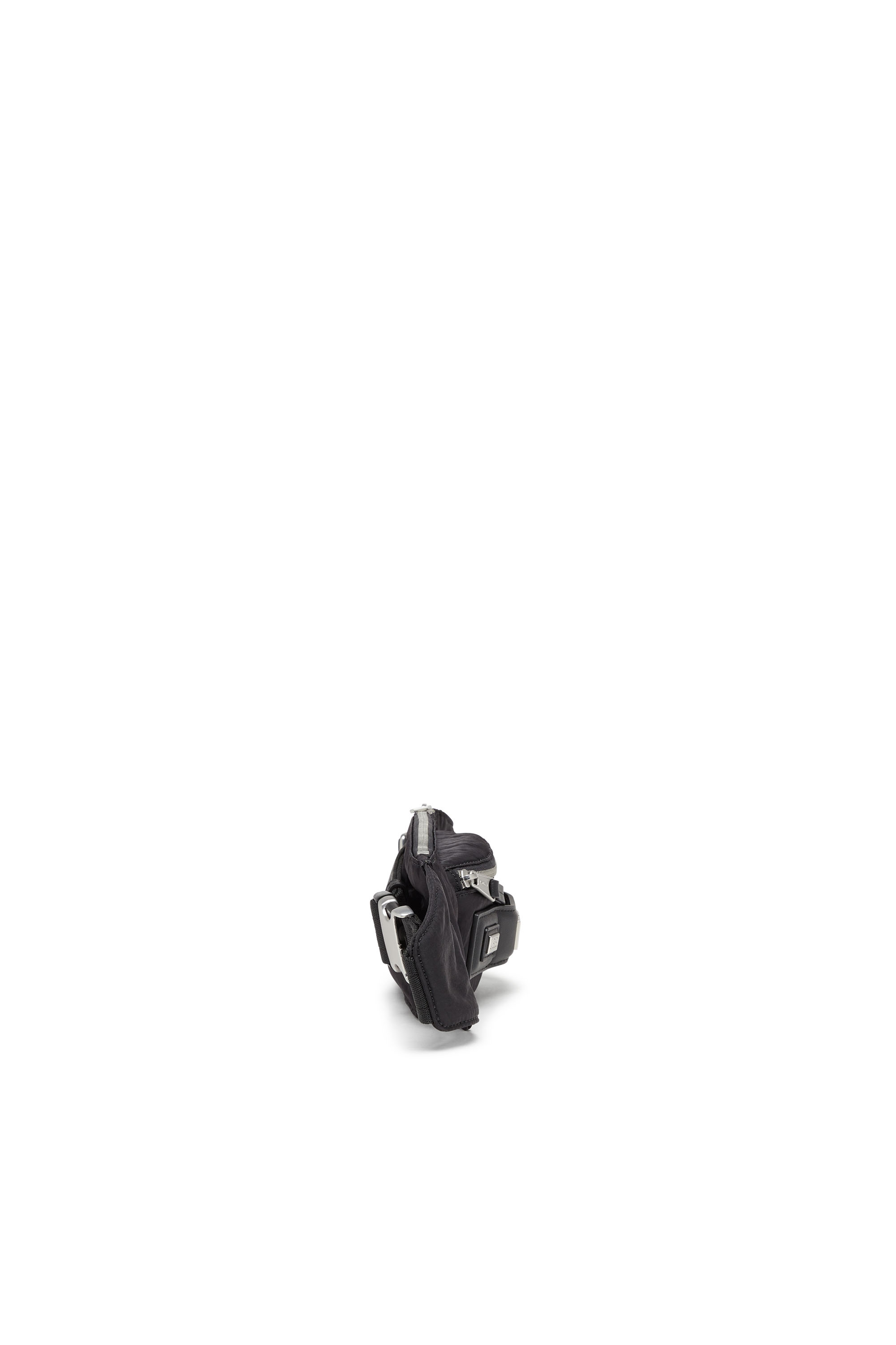Diesel - LOGOS BELT BAG, Male's Logos-Belt bag in recycled nylon in ブラック - 3
