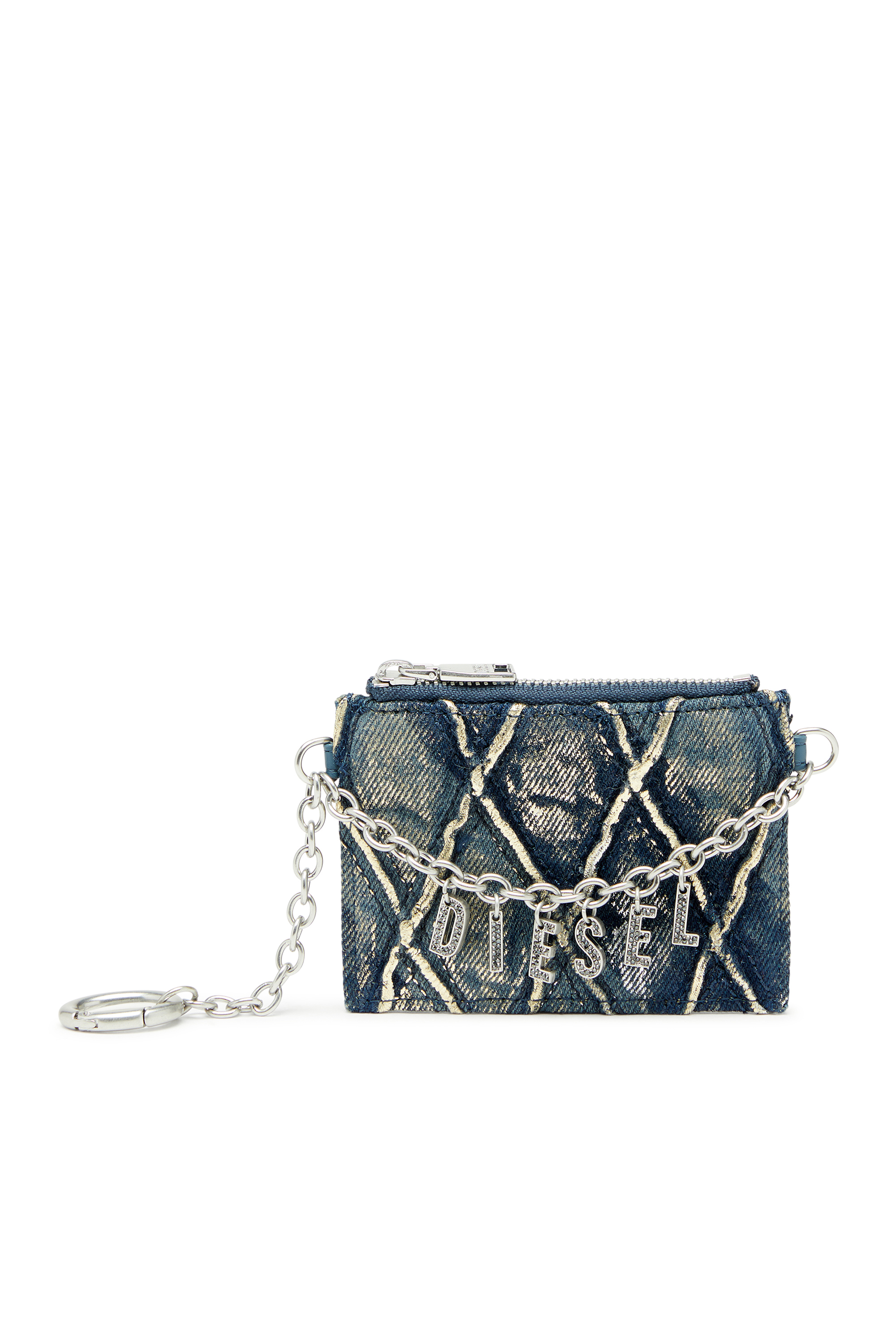Diesel - CARD HOLDER WITH CHAIN, Female's カードホルダー in ブルー - 1