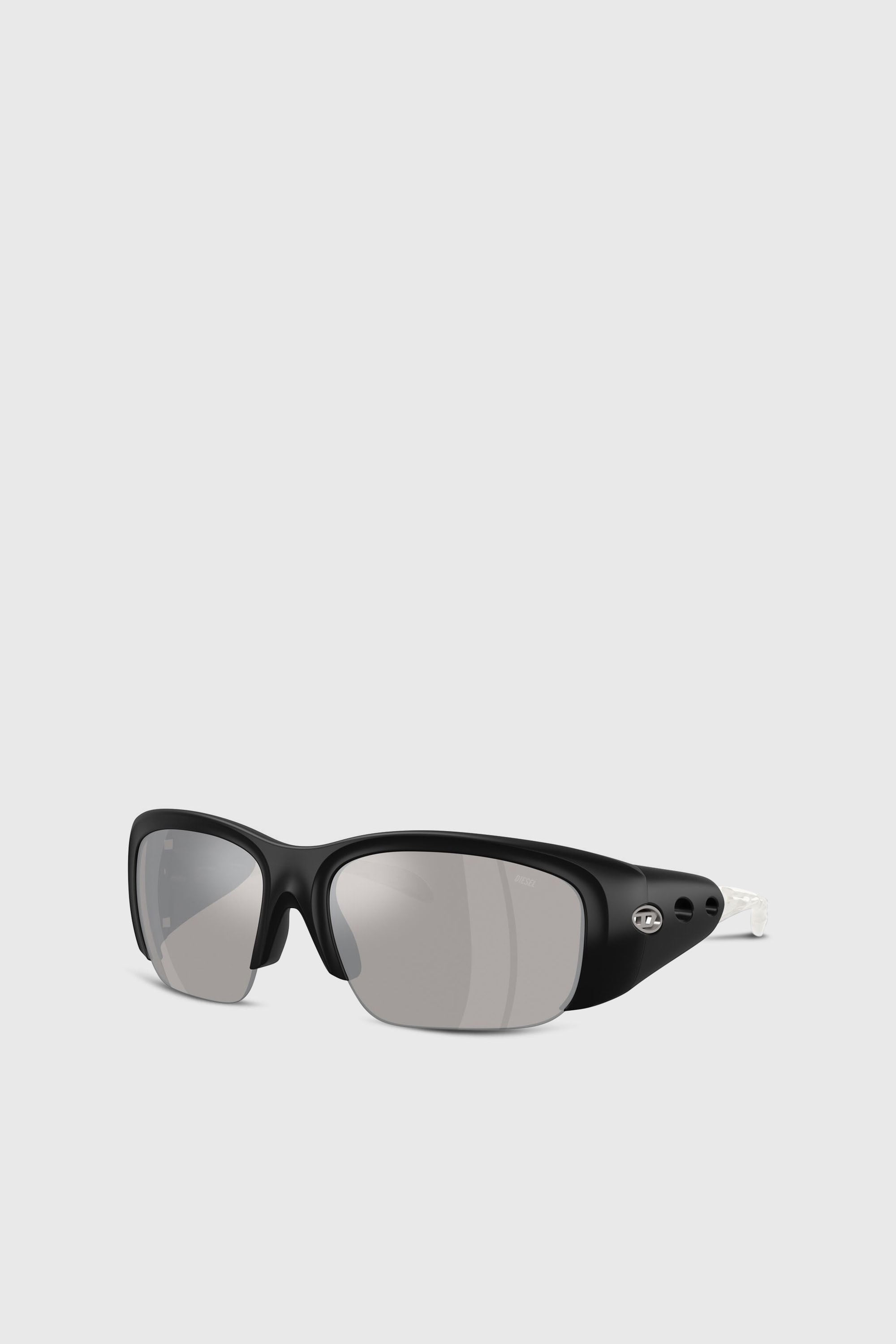 Diesel - 0DL3016U, Unisex's Wrap-around shape sunglasses in ブラック/グレー - 2
