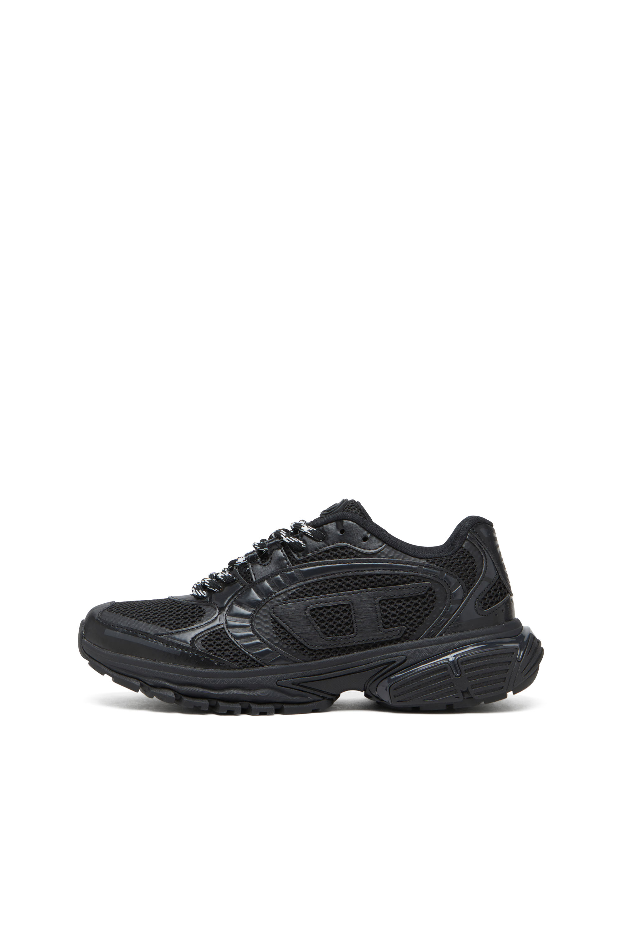 Diesel - S-PRO-V-DENSE LOW W, Female's S-Pro-V-Dense-Monochrome mesh sneakers with Oval D logo in ブラック - 8