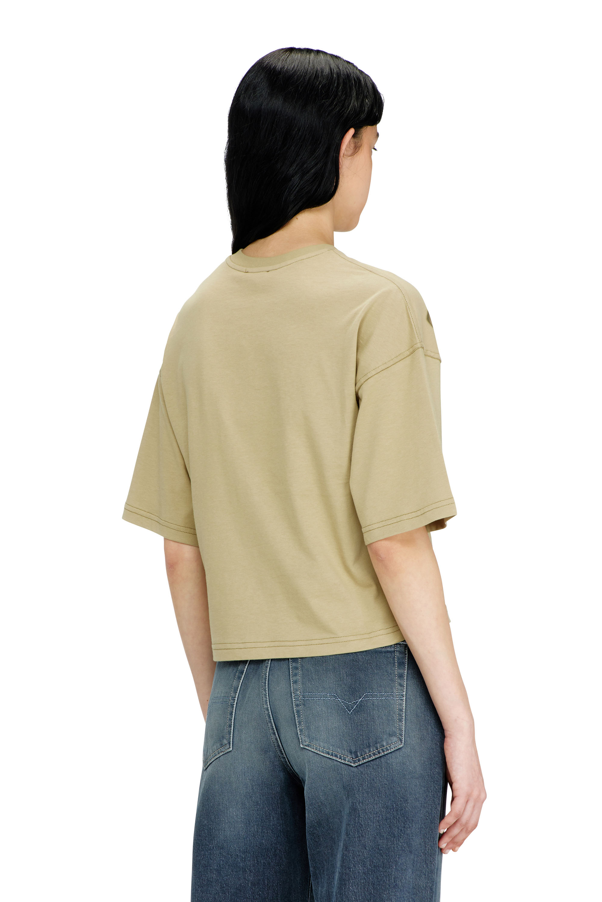 Diesel - T-CROPYN-AA1, Female's Tシャツ in グリーン - 4