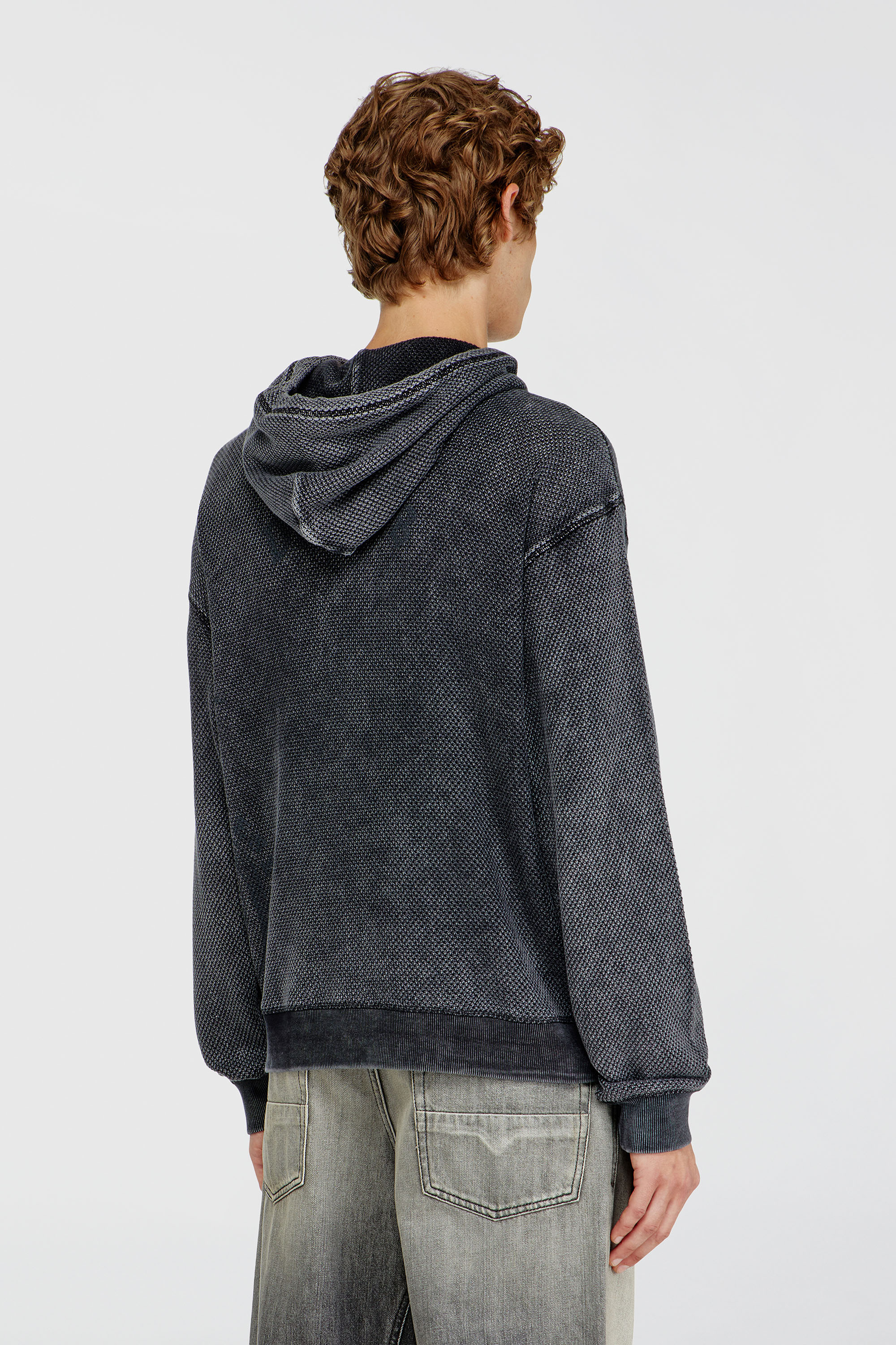 Diesel - S-NORM-HOOD-AA1, Male's プルオーバーパーカー in ダークグレー - 4