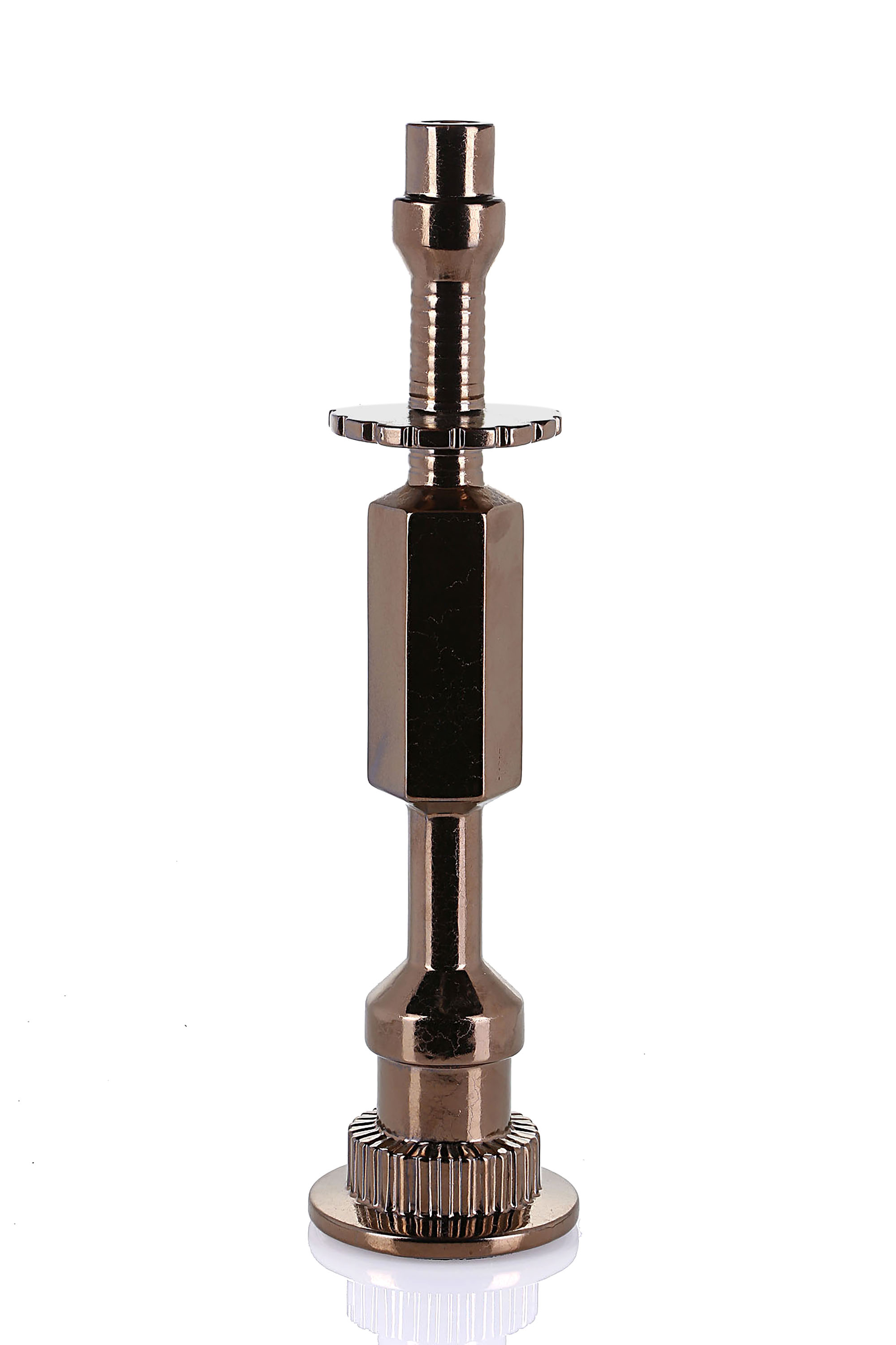 Diesel - 10952 TRANSMISSION, Unisex's Bronze big porcelain candleholder in ブロンズ - 1