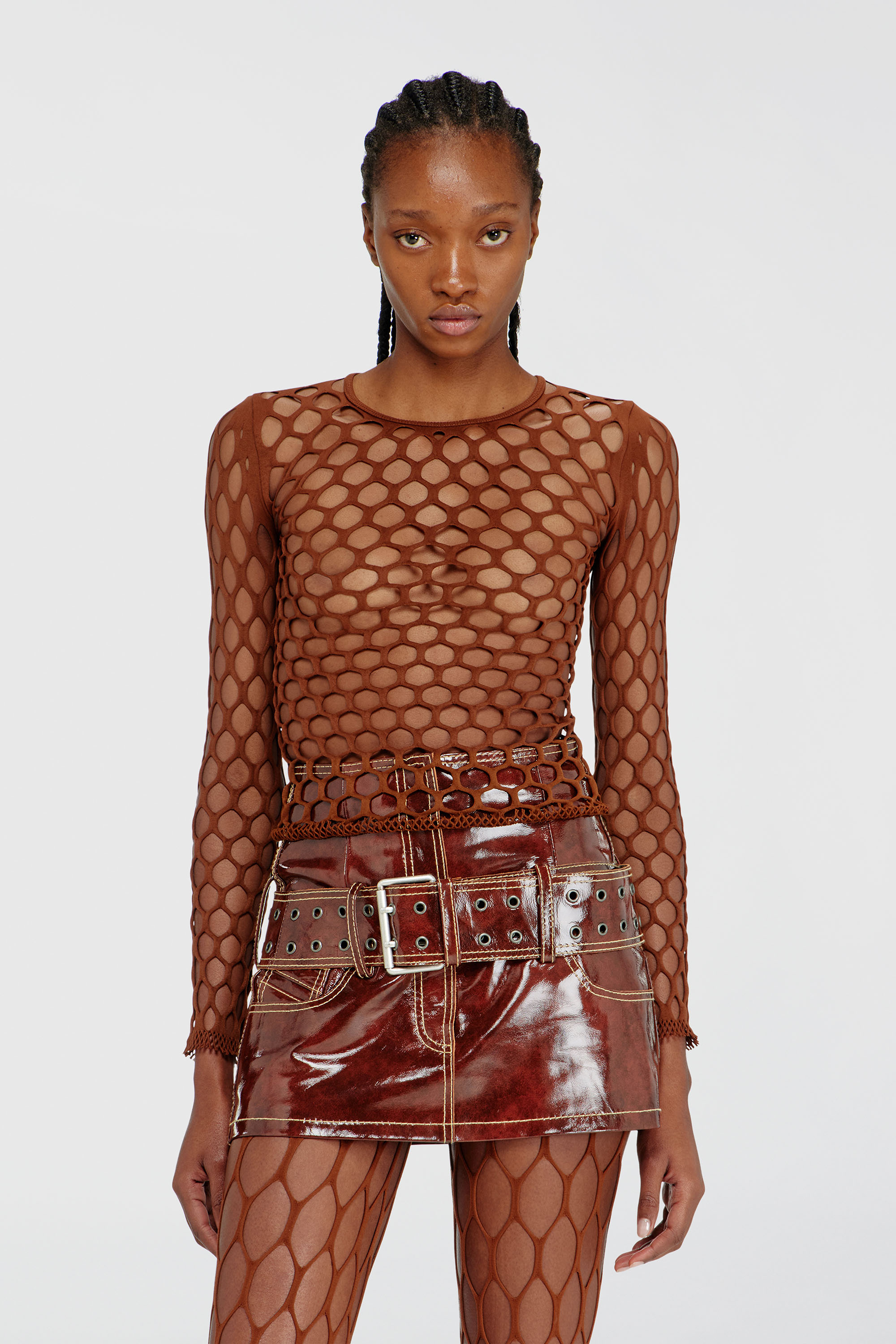Diesel - M-ZANDA, Female's プルオーバーニット in ブラウン - 3