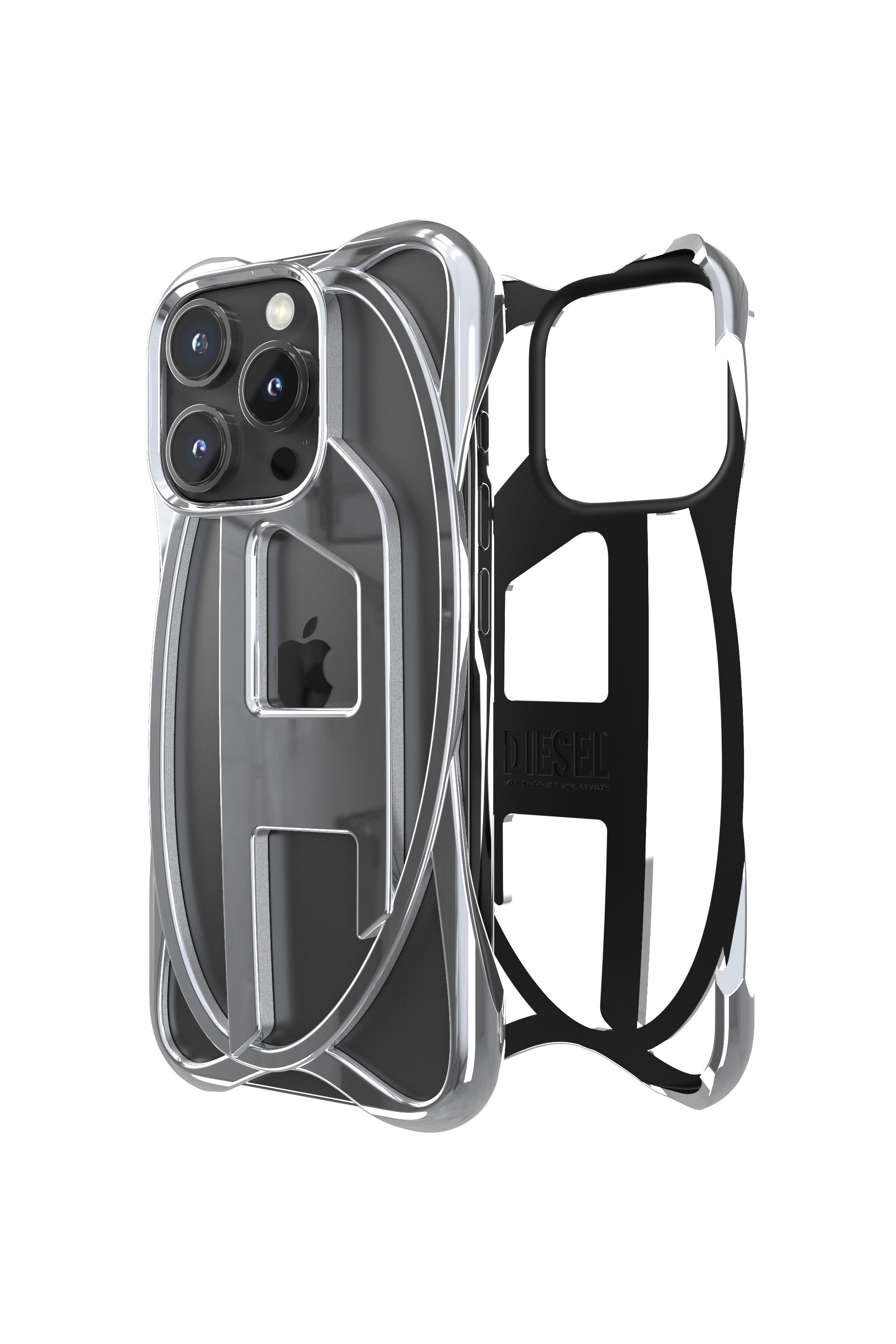 Diesel - 60267 CAGED D CASE, Unisex's Caged D Case iPhone 16 Pro in グレー - 1