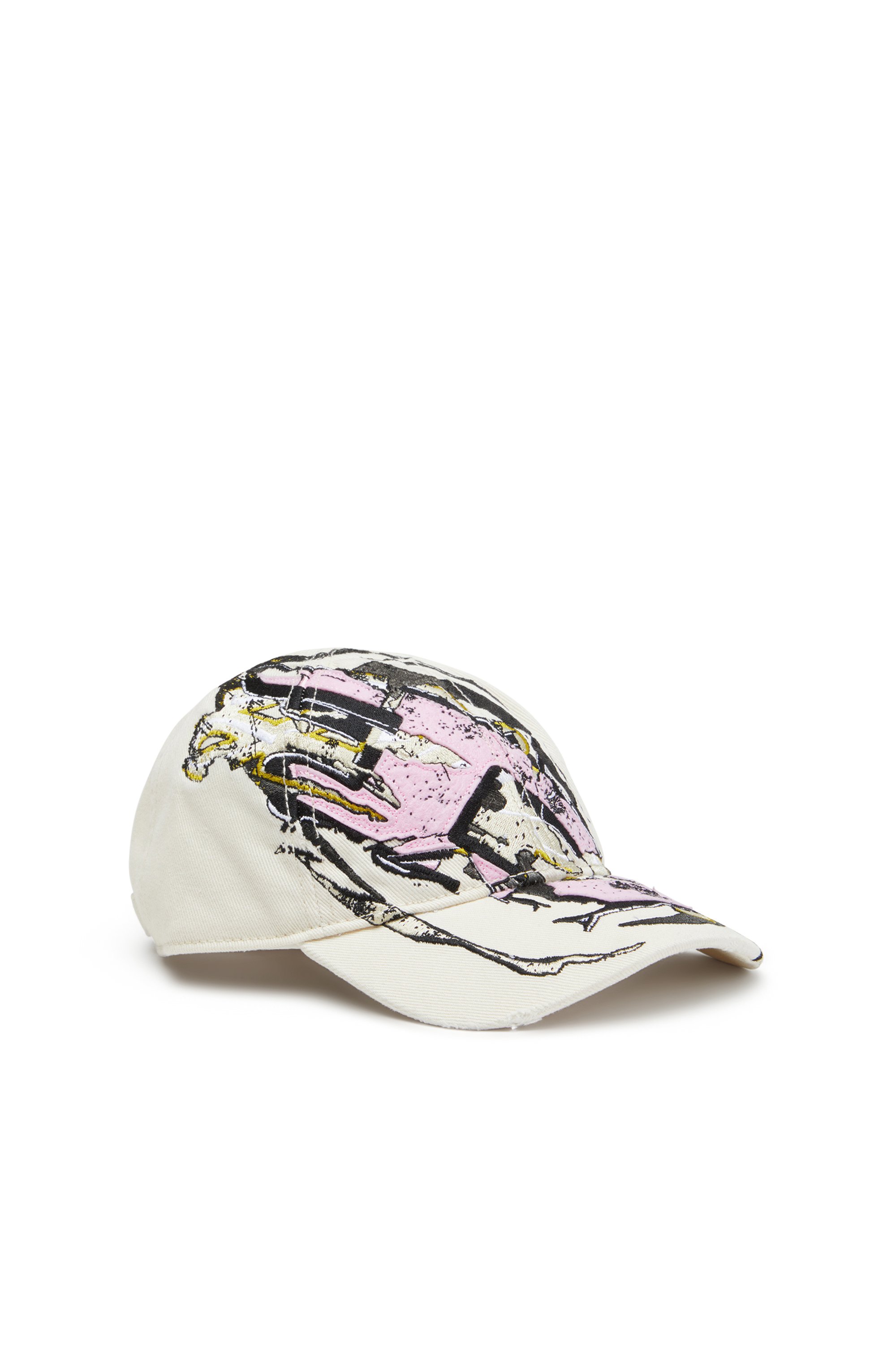 Diesel - C-EIFFEL, Male's Baseball cap with bold Oval D in ホワイト - 1