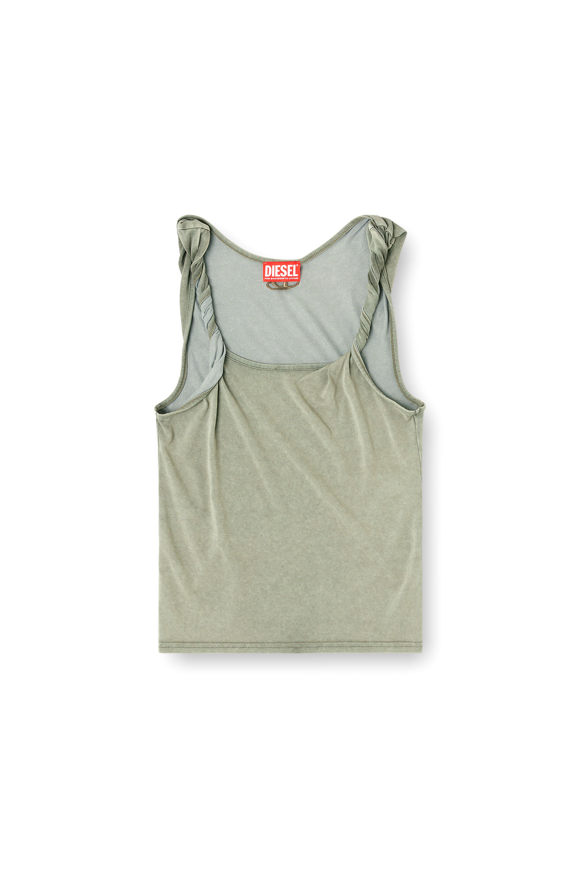Diesel - T-TWY-S1, Female's Tank top with twisted straps in グリーン - 4
