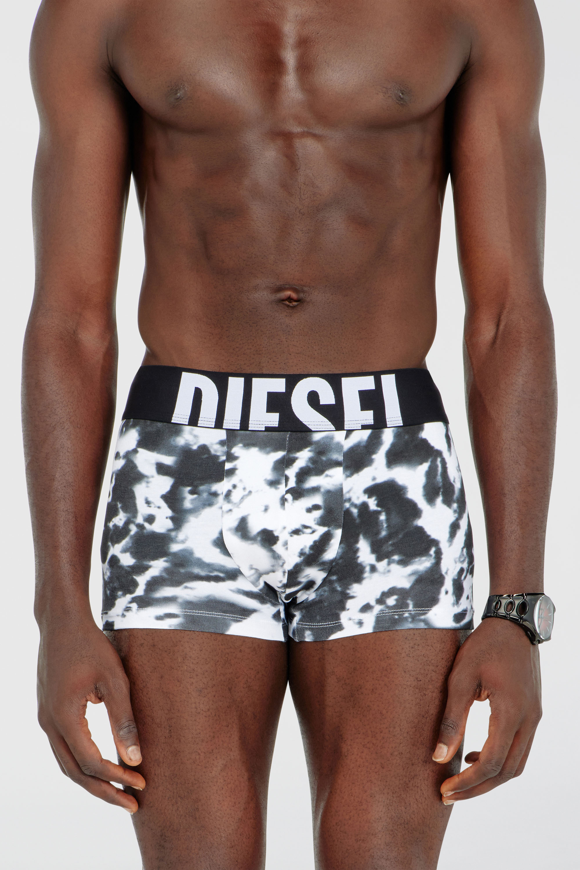 Diesel - DAMIEN-D-POP-55, Male's ボクサーパンツ in ブラック/ホワイト - 1