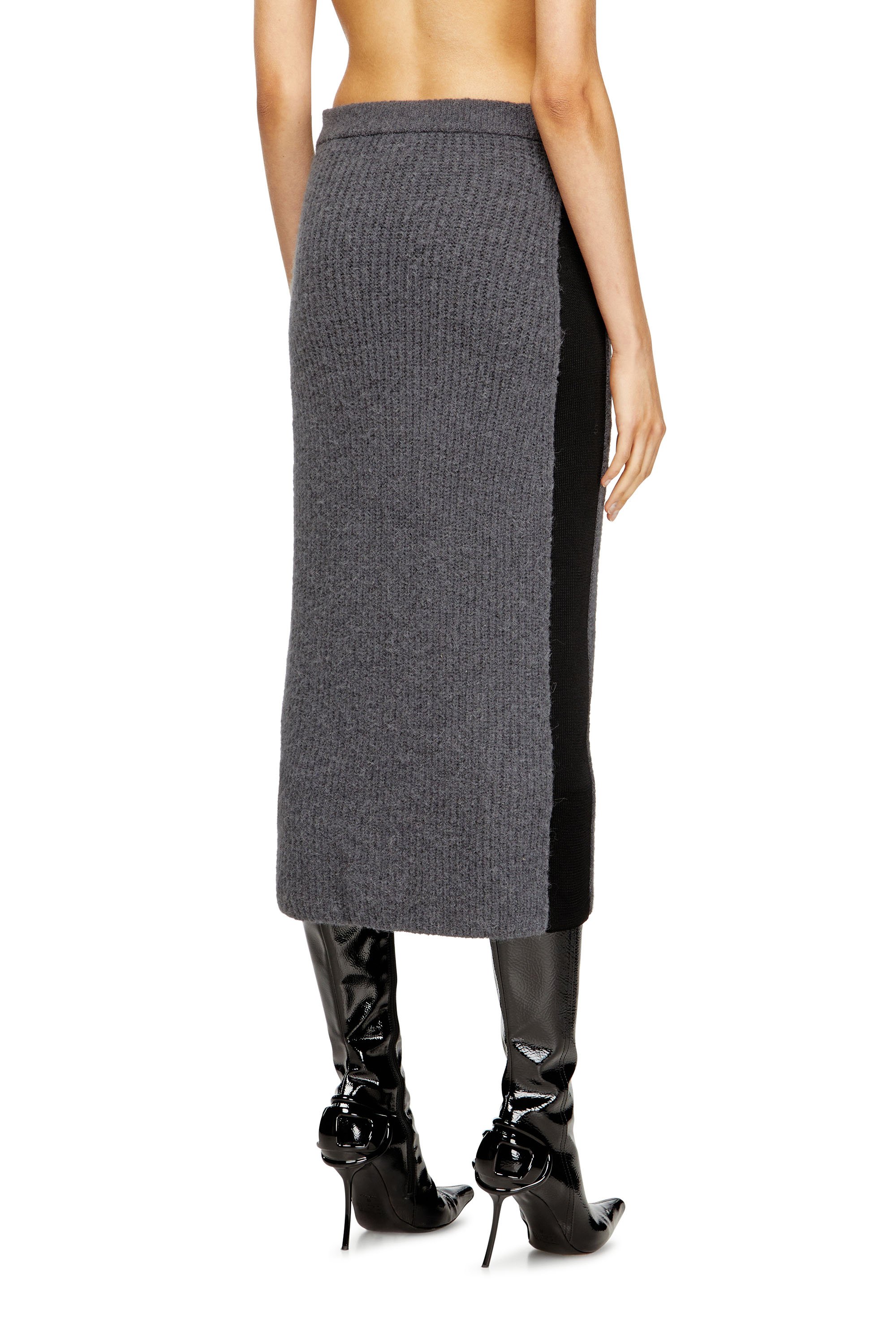 Diesel - M-LOUSI, Female's ニットスカート in グレー - 4