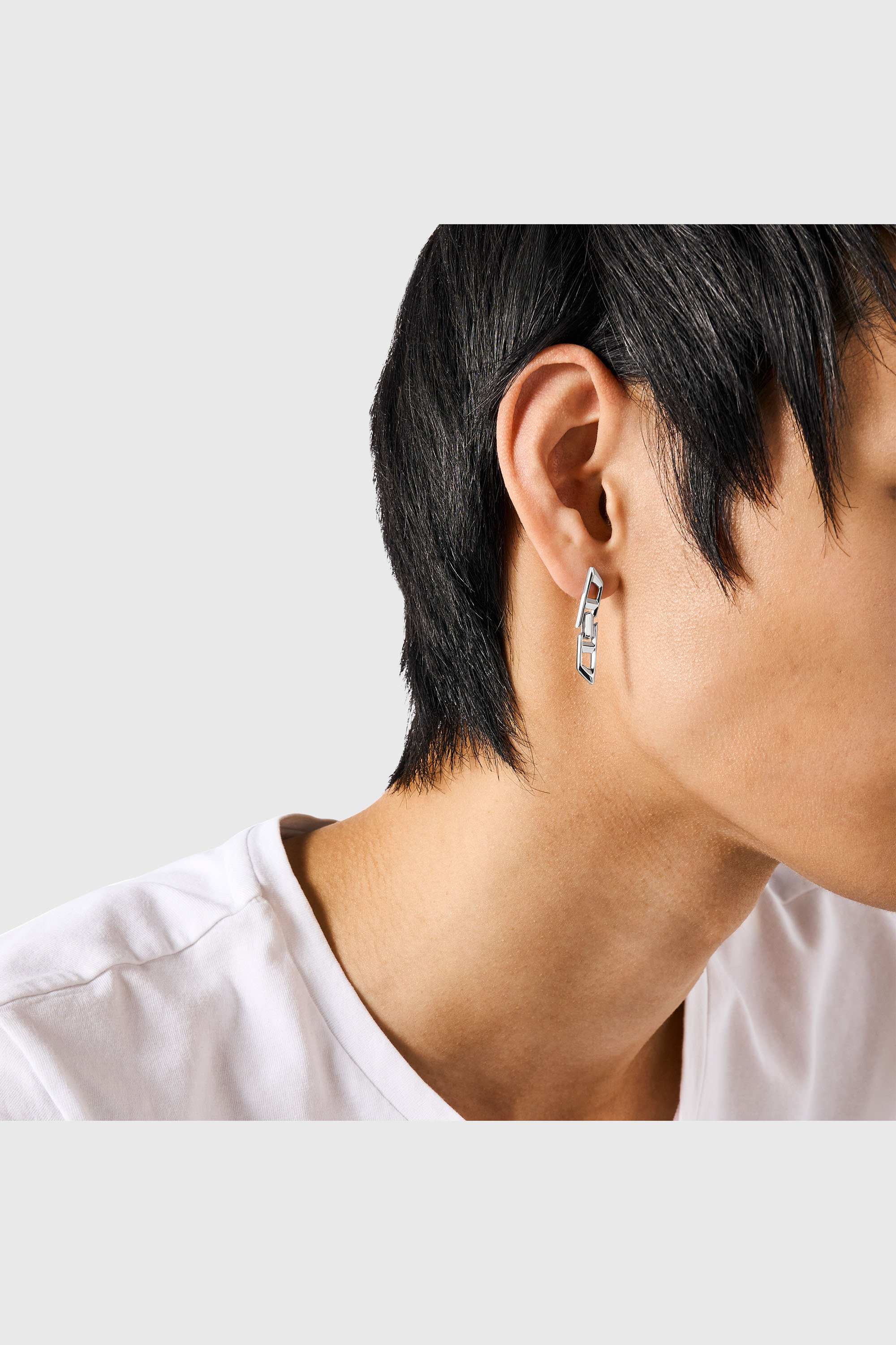Diesel - DL1348040 STERLING SILVER JEWEL, Unisex's ピアス（片耳用） in シルバー - 3