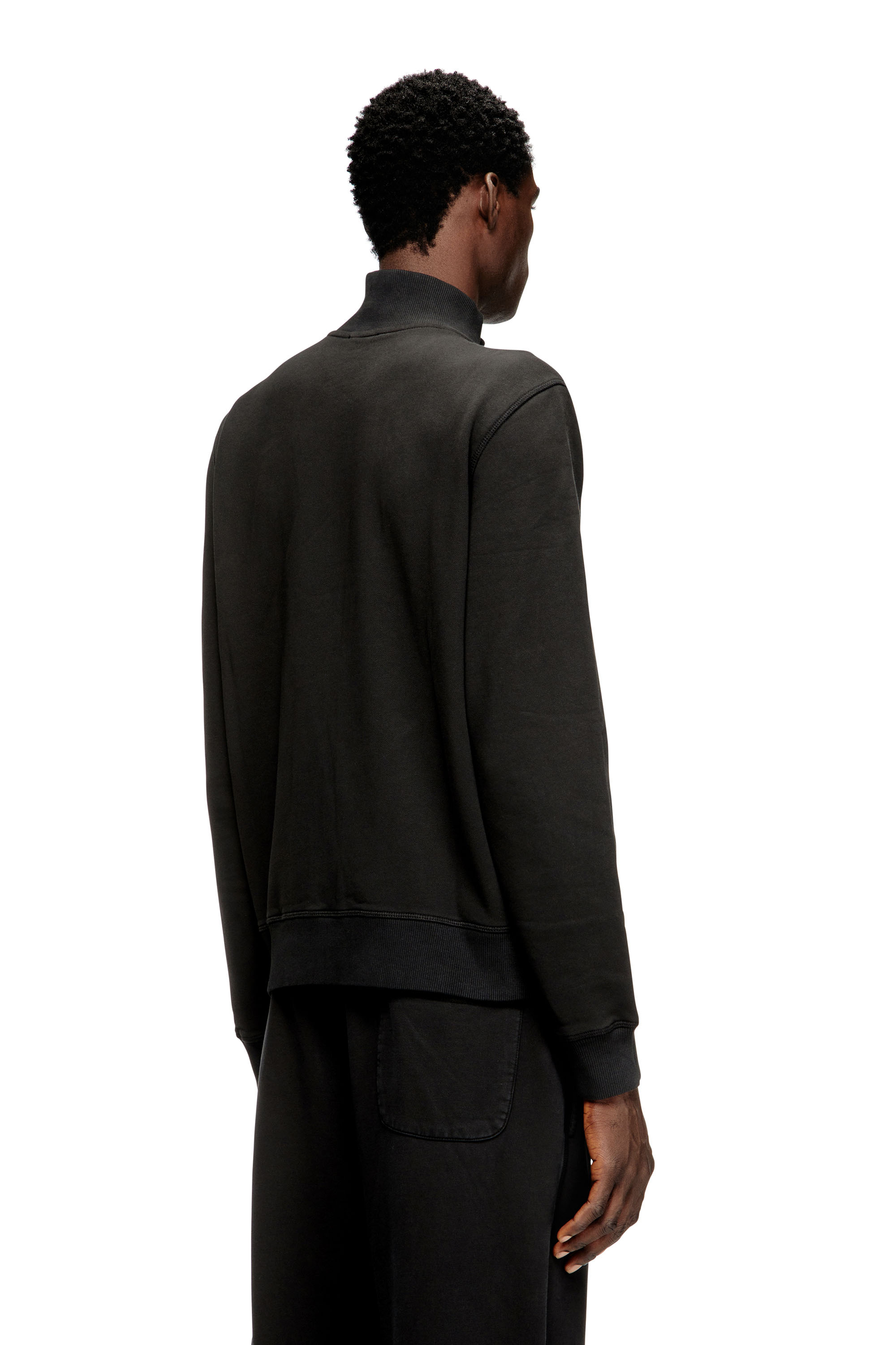 Diesel - S-GINN-ZIP-IOD, Male's ジップアップスウェット in ブラック - 4