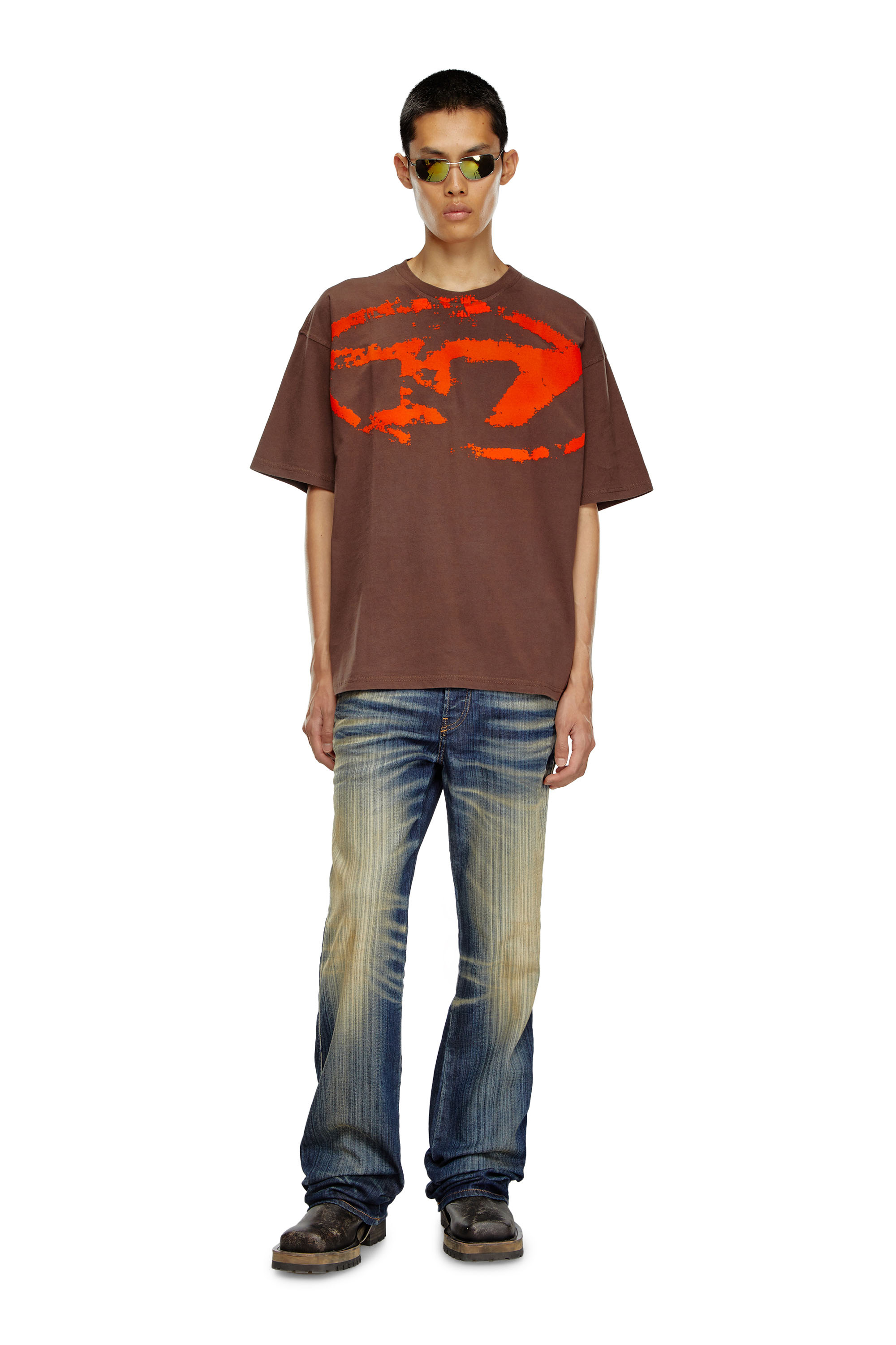 Diesel - T-BOXT-N14, Male's Tシャツ in ブラウン - 2
