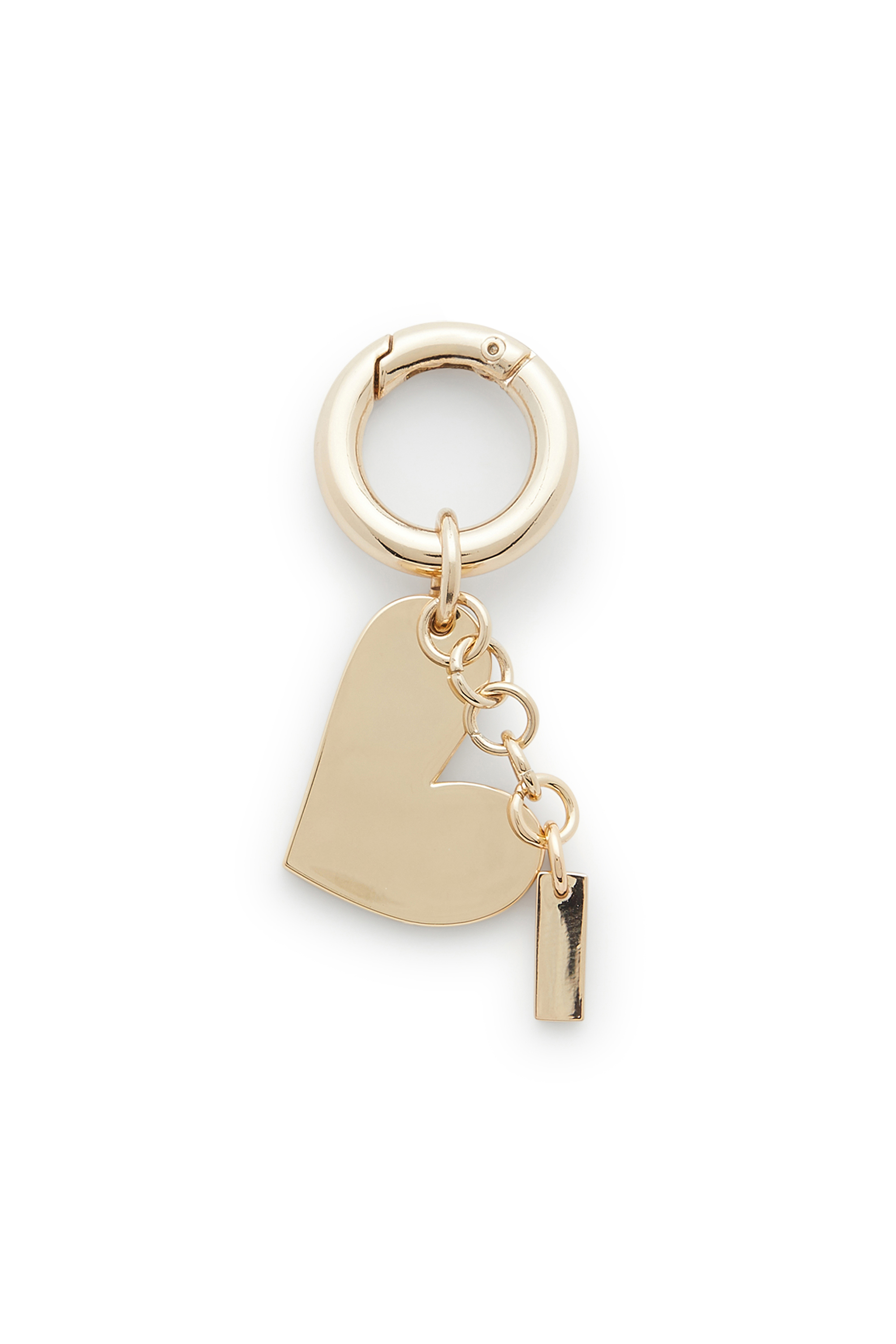 Diesel - CHARM-HEART, Female's Metal heart charm with rhinestones in ゴールド - 2