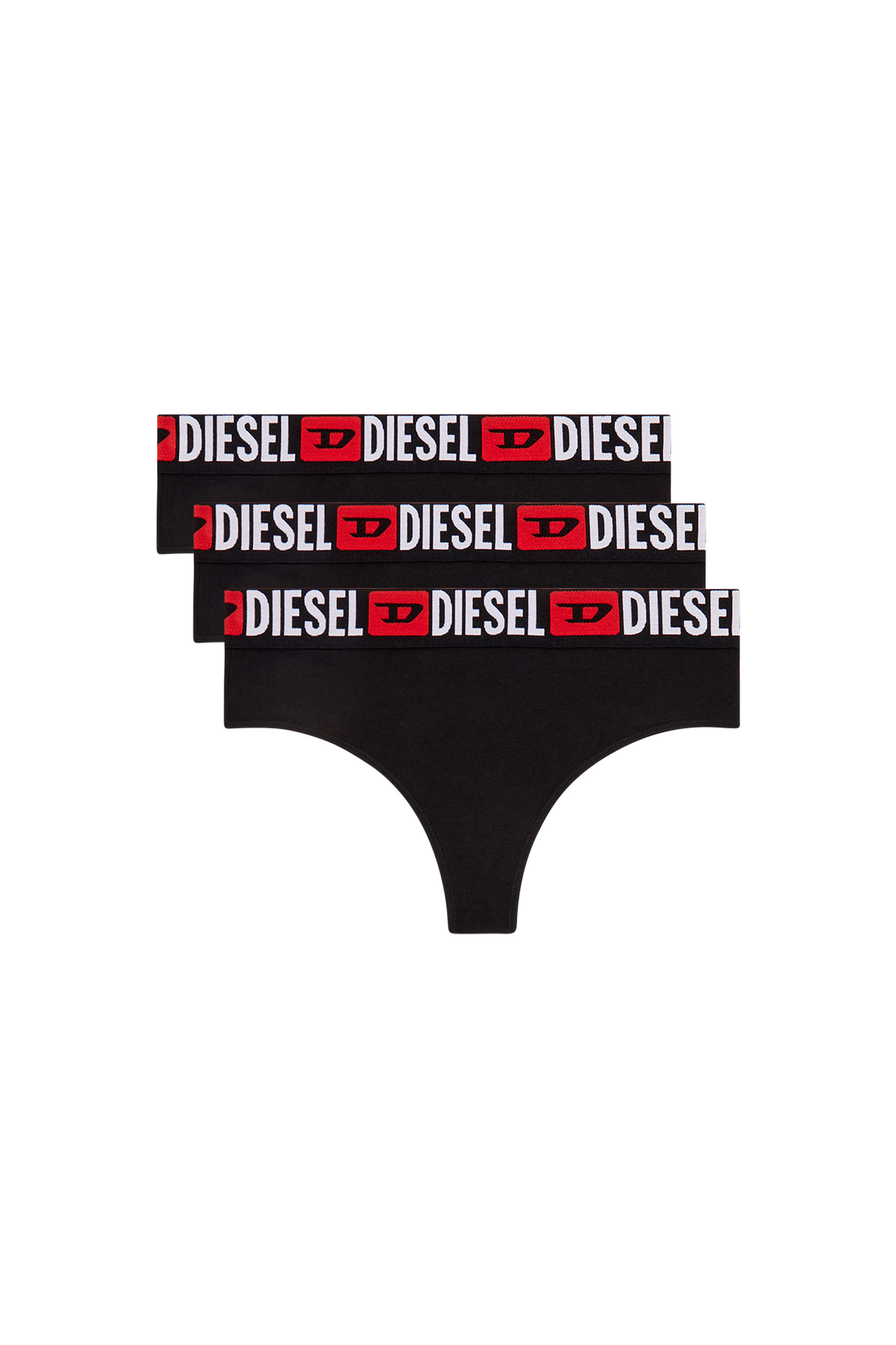 Diesel - UFST-STARS-THREEPACK, Female's Tバックショーツ3枚パック in ブラック - 1