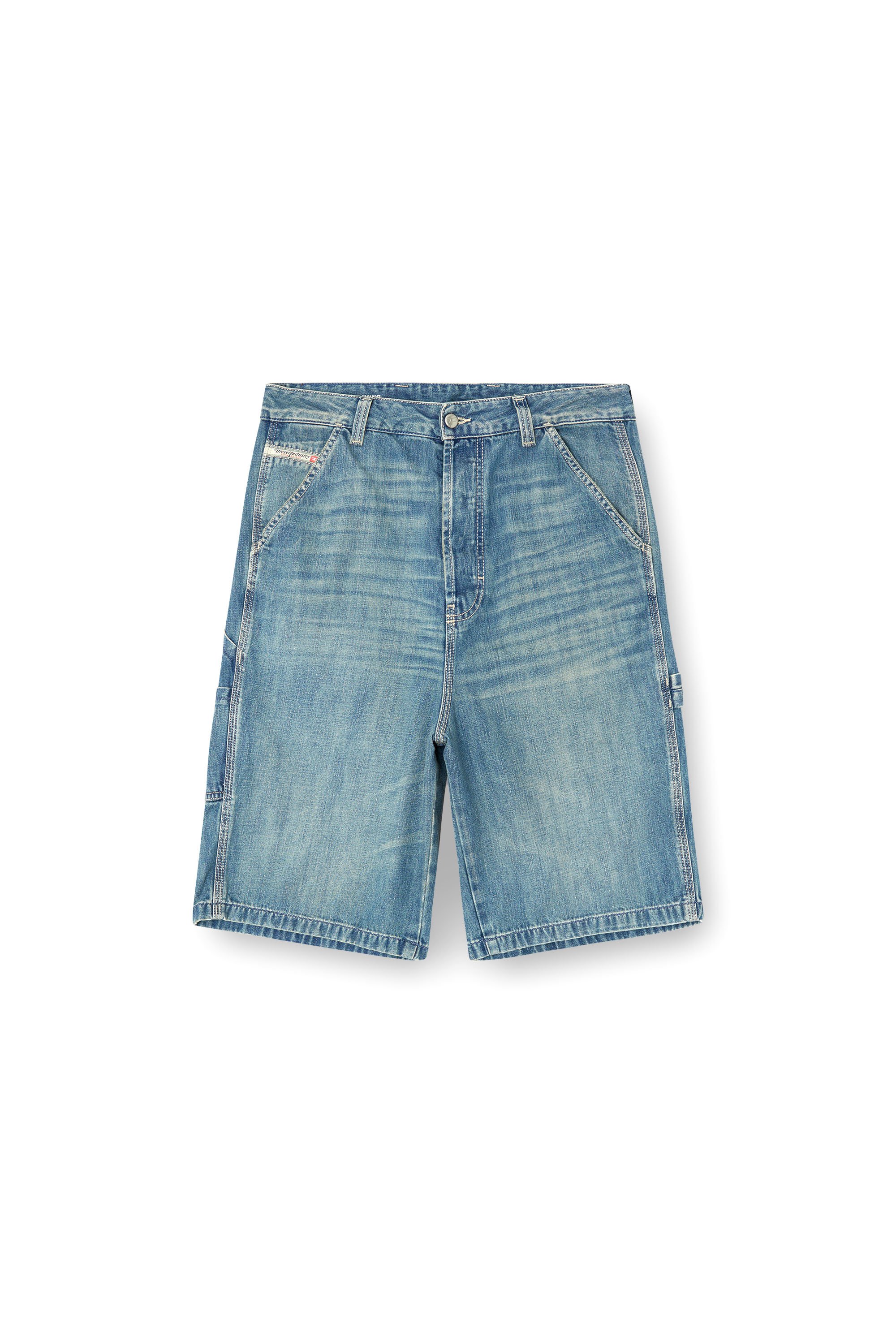 Diesel - D-LIVERY-W-SHORT, Male's Utility-style denim shorts in ライトブルー - 3