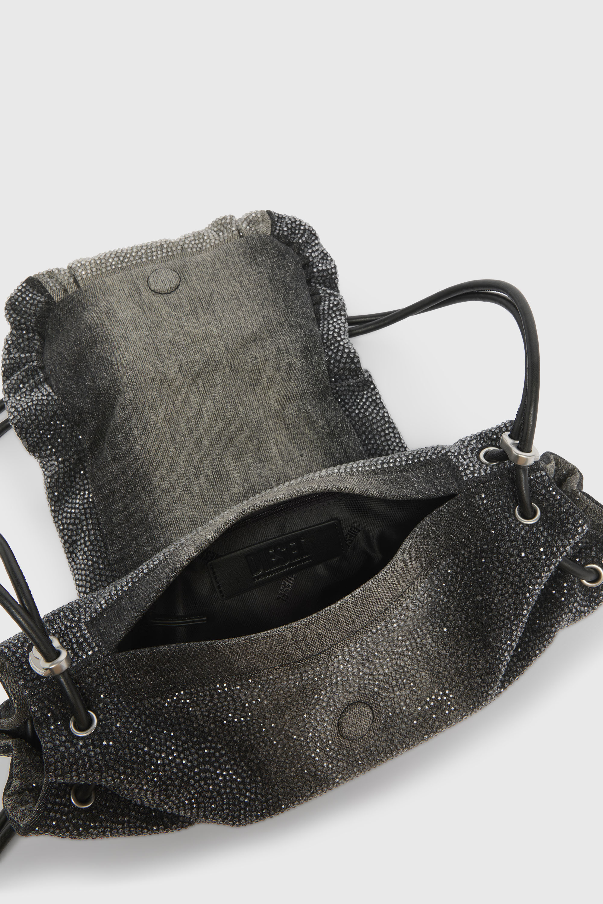 Diesel - SCRUNCH-D SHOULDER S, Female's ショルダーバッグ S in ダークグレー - 4