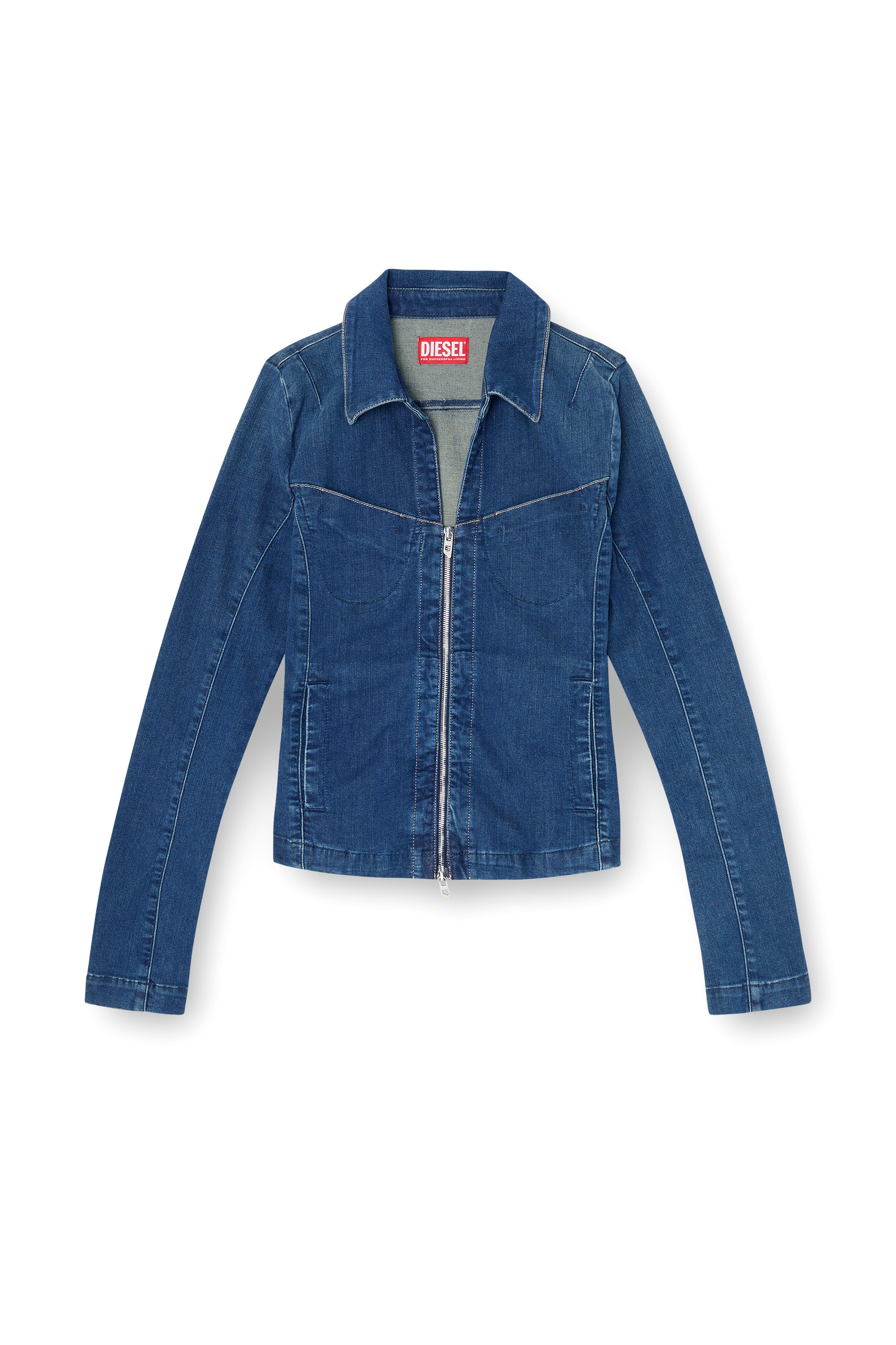 Diesel - DE-QUINOR-S1, Female's デニムシャツ in ミディアムブルー - 2