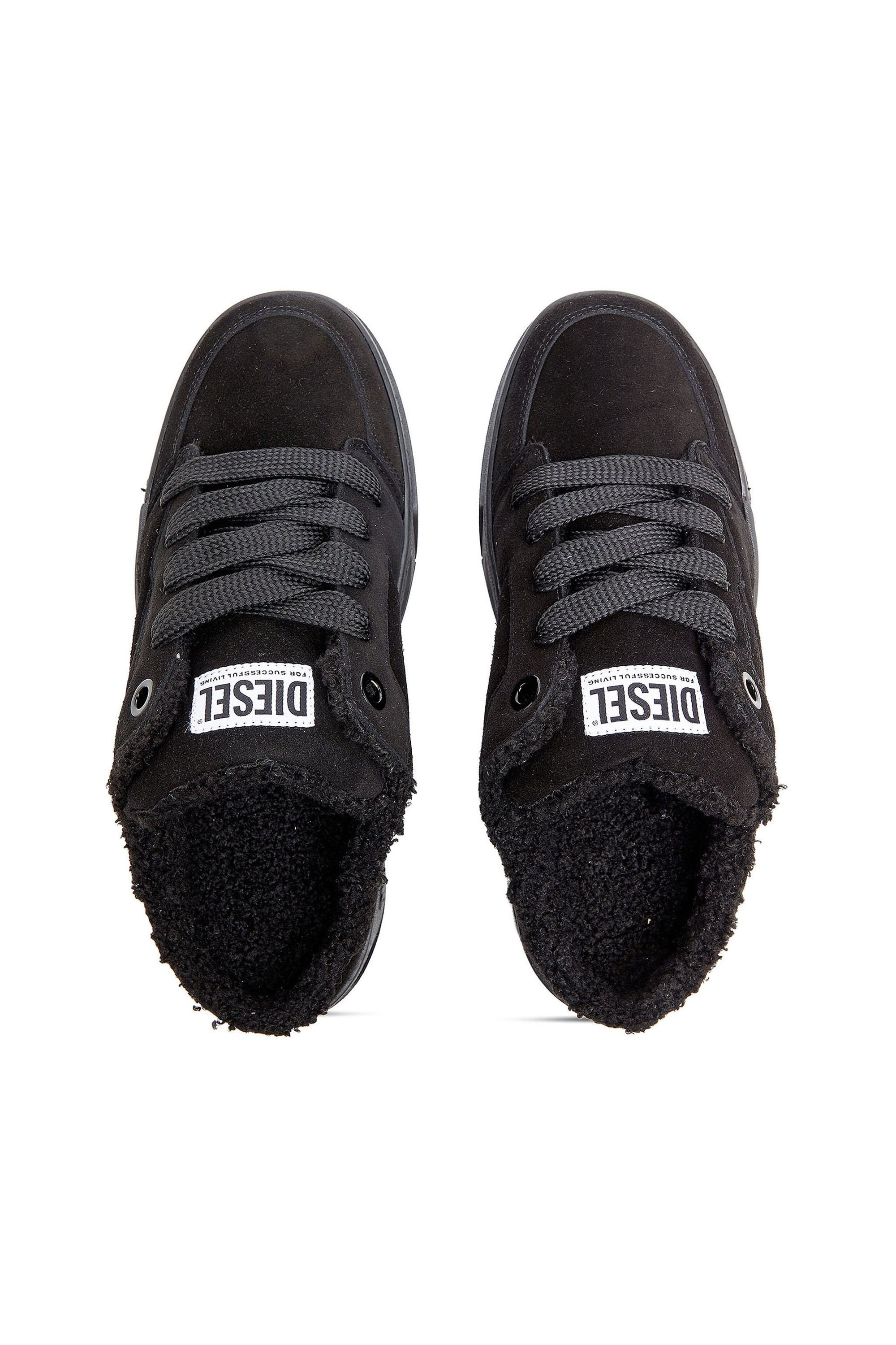 Diesel - S-D-OLLIE MULE W, Female's S-D-Ollie - Sneakers in suede with fluffy lining in ブラック - 5