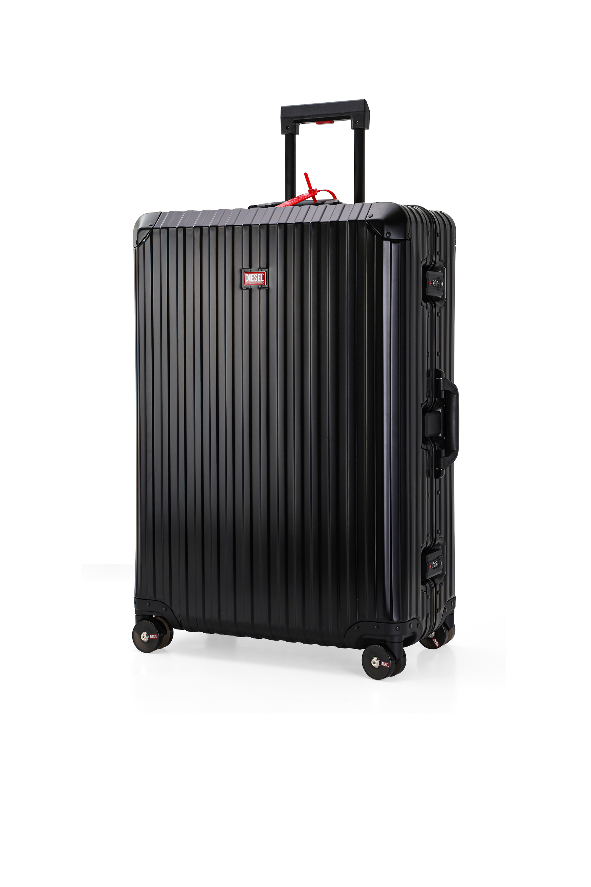 Diesel - DIESEL ALUMINUM TROLLEY- DSL002, Unisex's Aluminum Carry-On Luggage 28" in ブラック - 5
