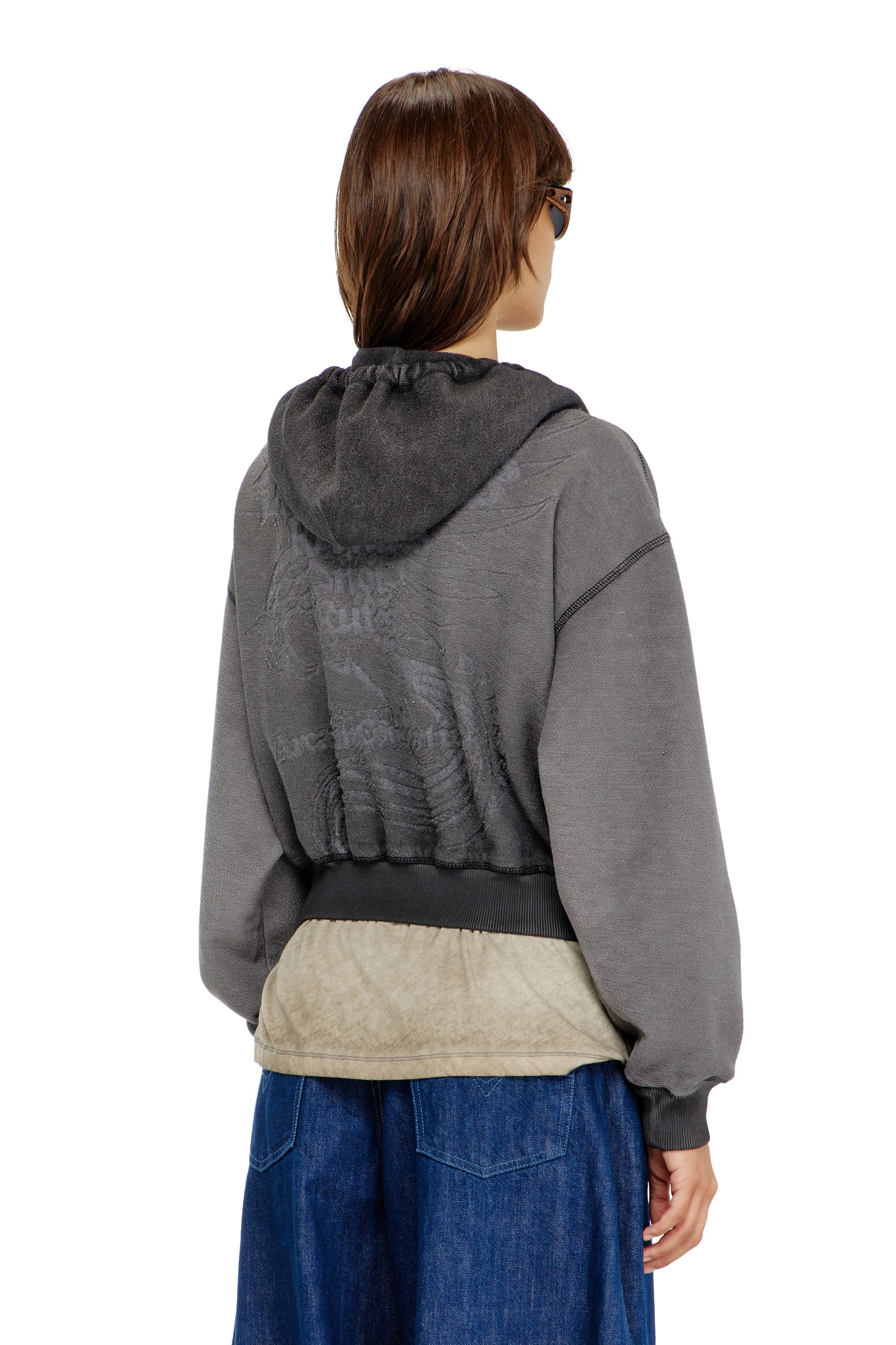 Diesel - F-SUNNY-HOOD-ZIP, Female's ジップアップパーカー in グレー - 4