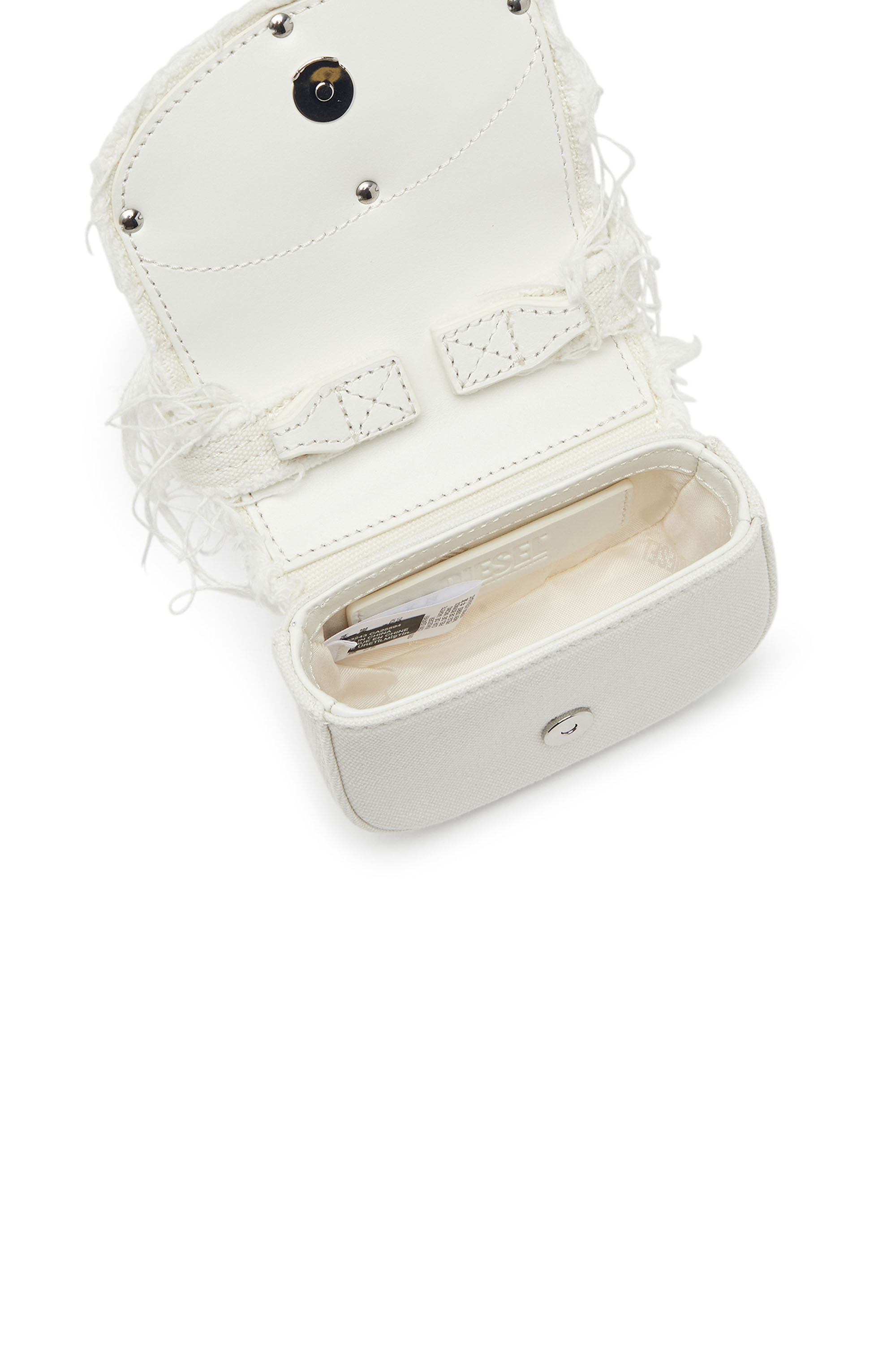 Diesel - 1DR XS, Female's 1DR XS-Iconic mini bag in canvas and leather in ホワイト - 4