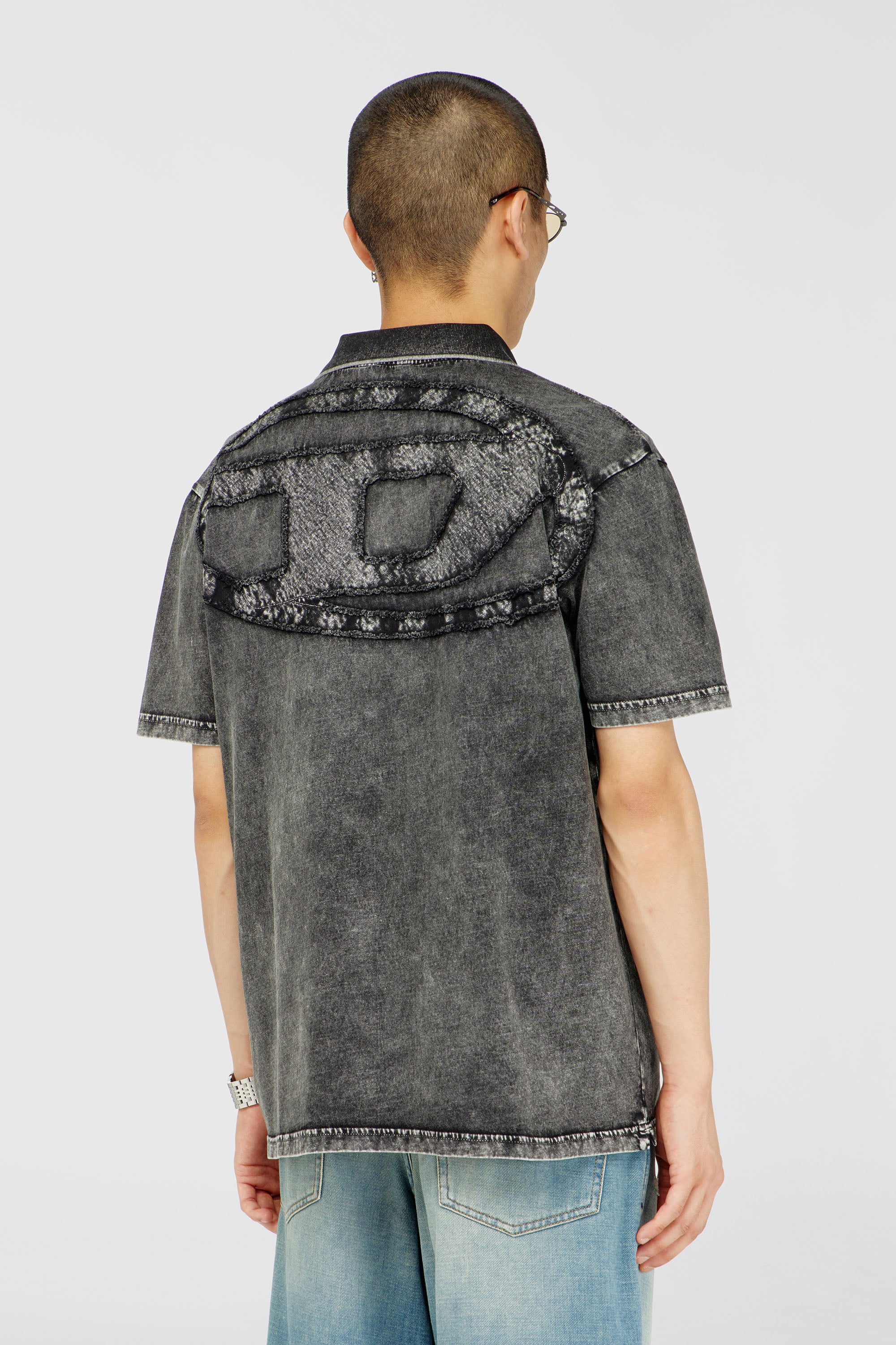 Diesel - T-REJUST-NC-DEN, Male's ポロシャツ in ダークグレー - 4