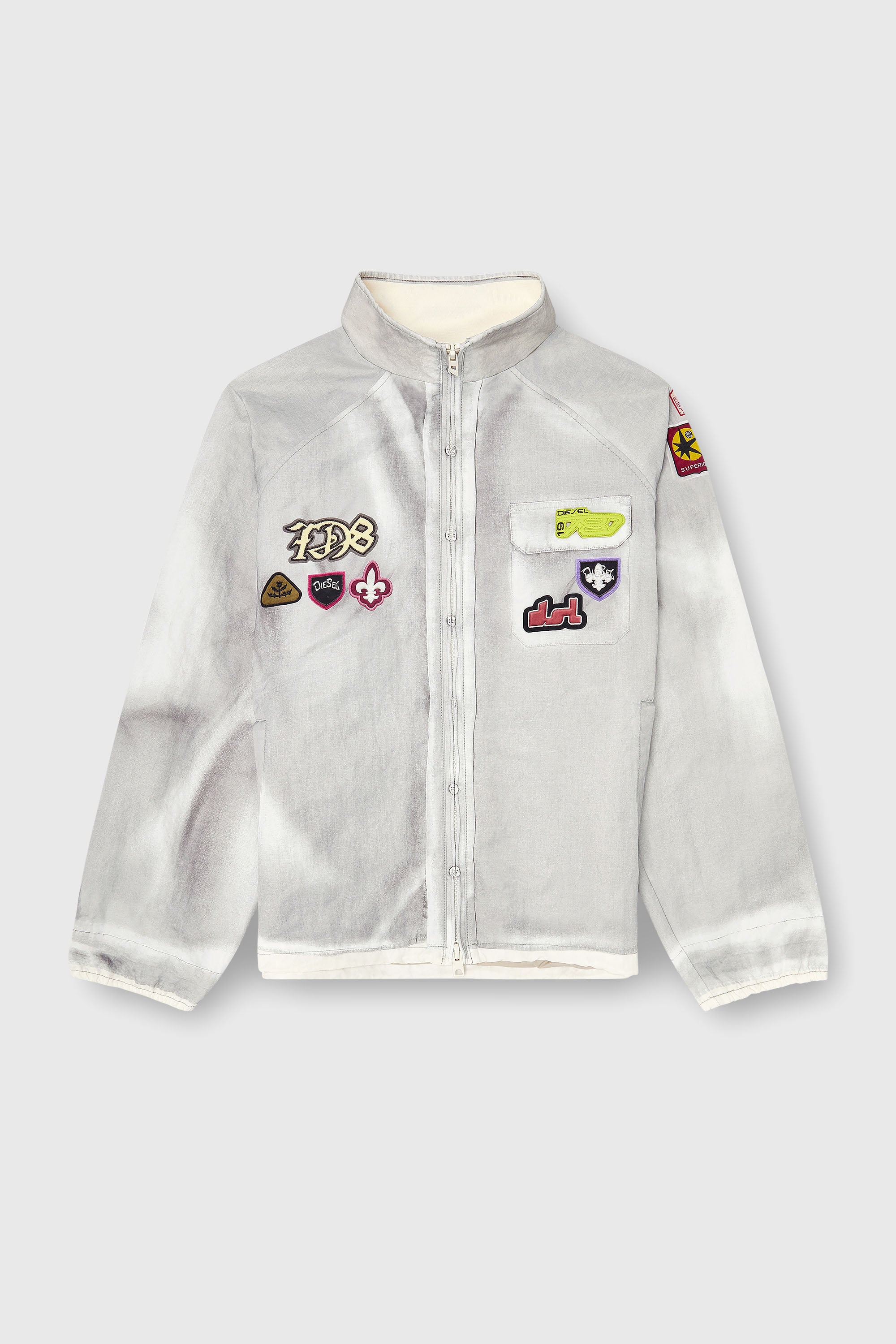 Diesel - J-PATCH, Male's ジャケット in ライトグレー - 2