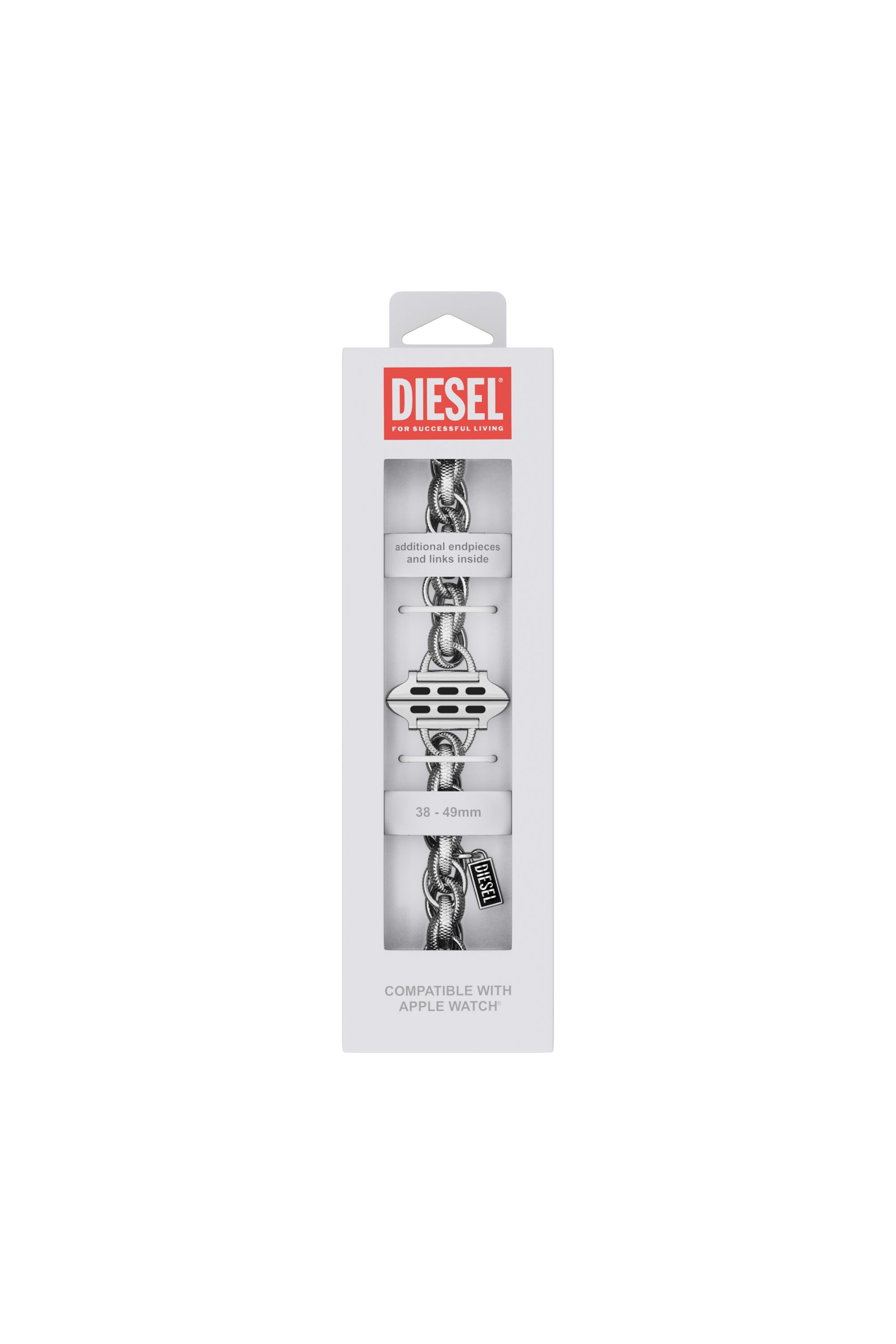 Diesel - DSS028 WATCH, Male's Stainless steel watch band for apple watch&reg;, 38-49mm in シルバー - 2