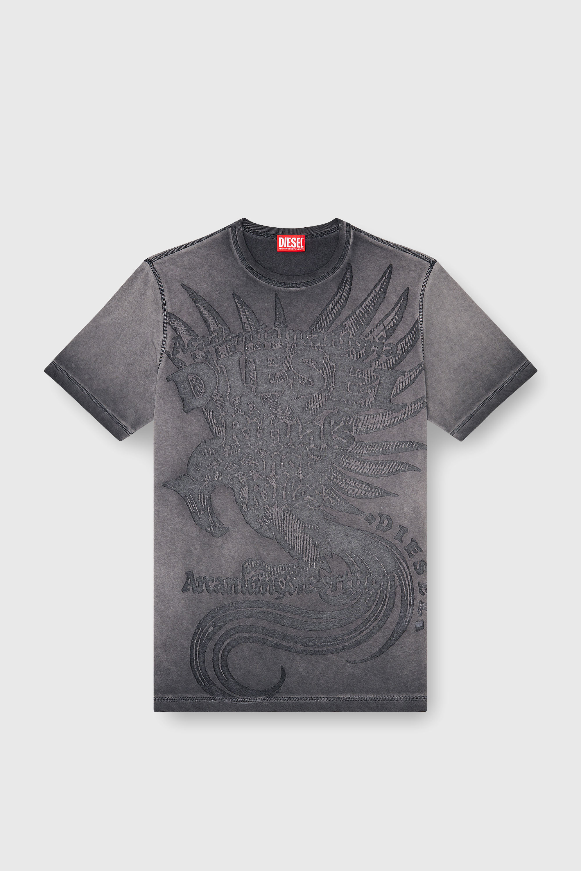 Diesel - T-RAWJUST-AA1, Male's Tシャツ in ダークグレー - 2