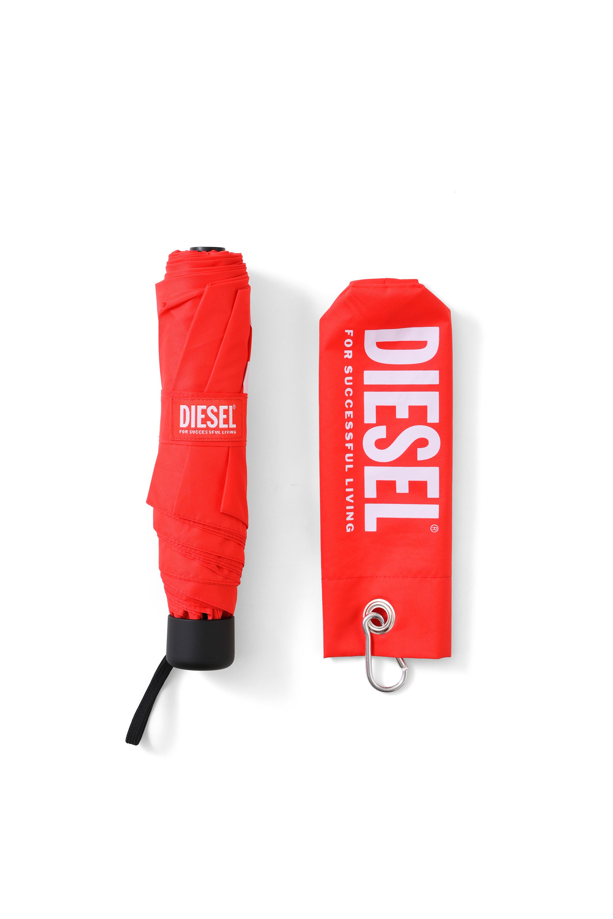 Diesel - PORTABLE UMBRELLA (RED), Unisex's PORTABLE UMBRELLA (RED) in レッド - 3
