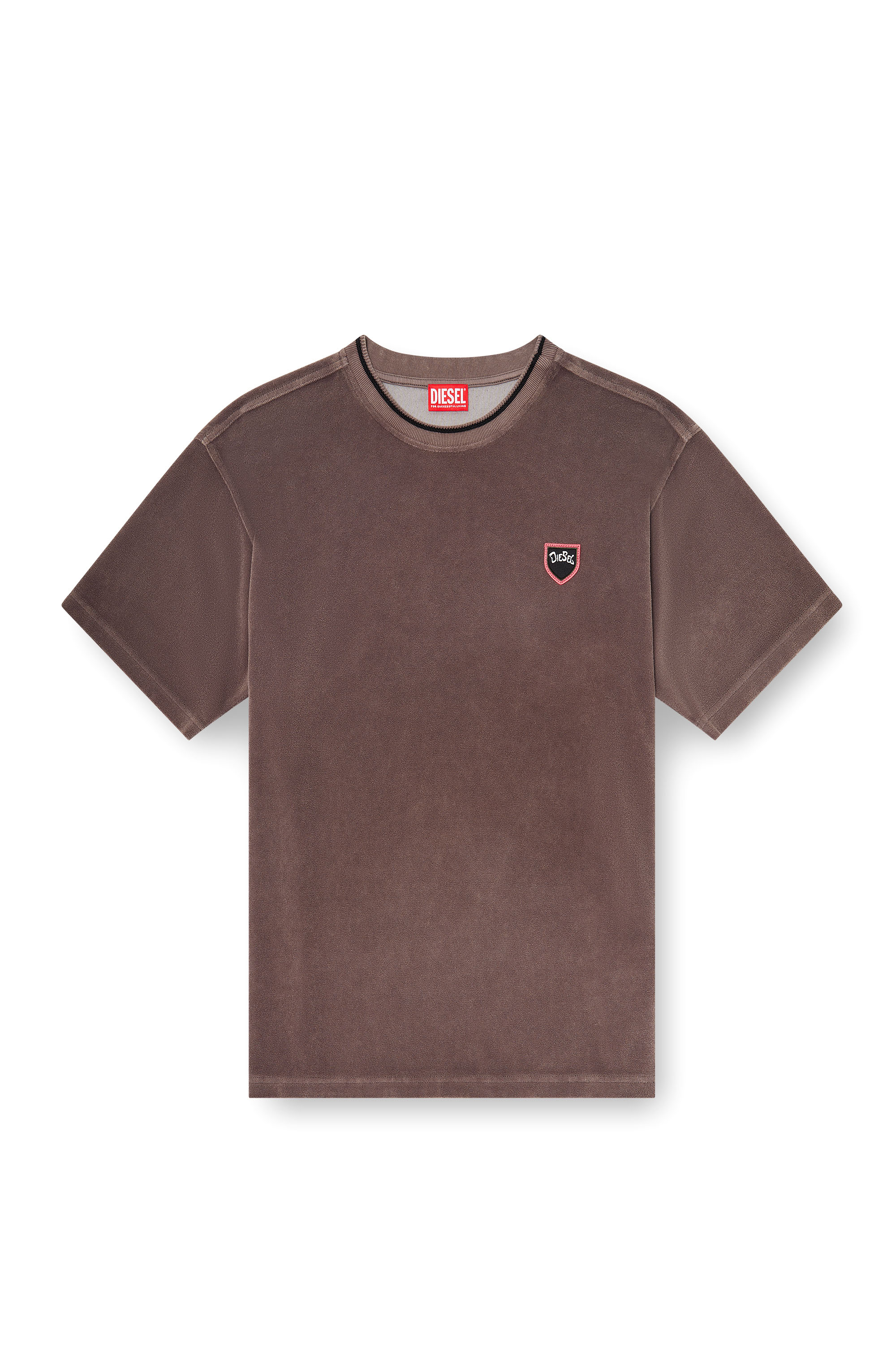 Diesel - T-SPONGY, Male's Tシャツ in ブラウン - 3