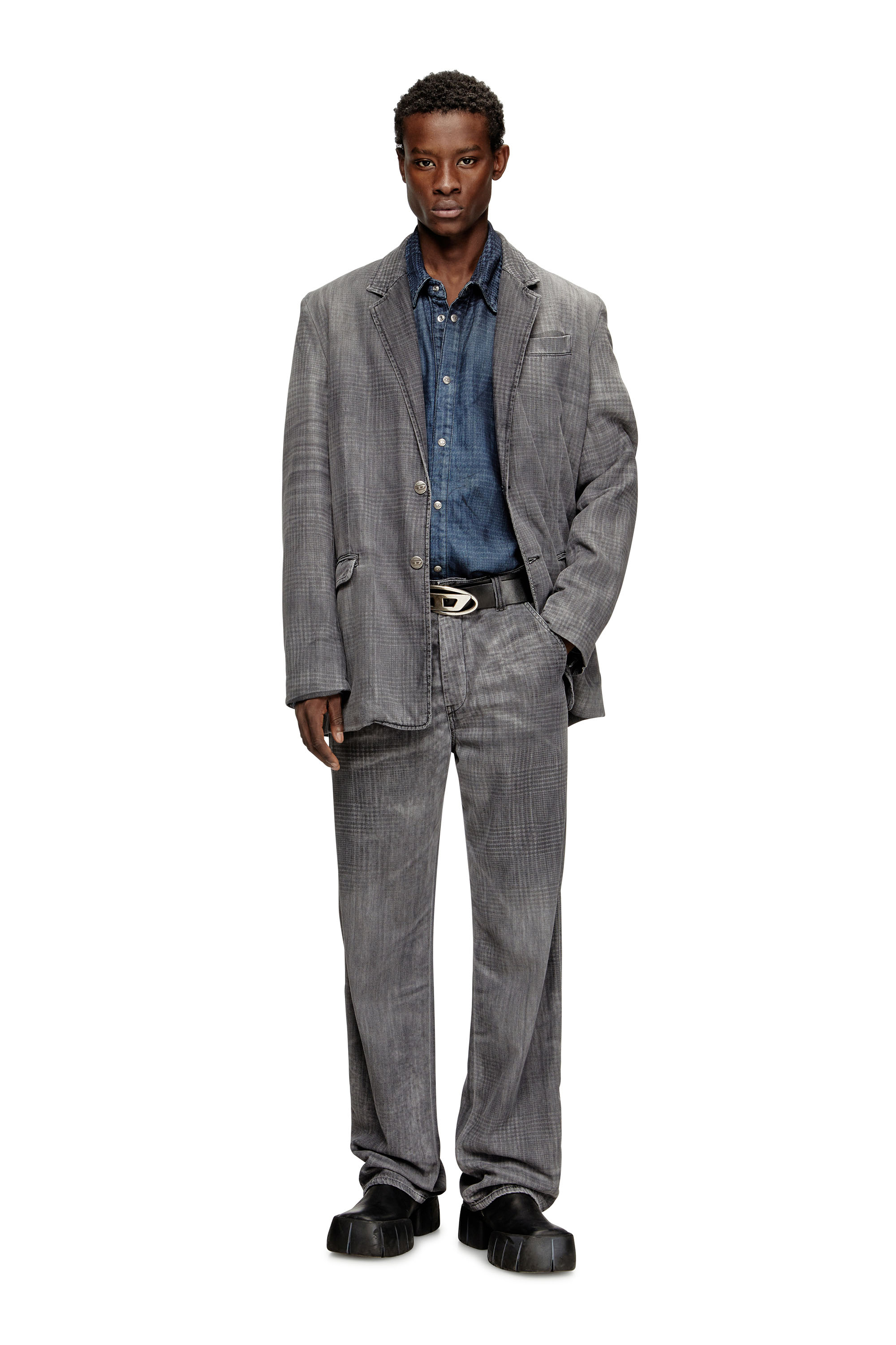 Diesel - D-REGER-S1, Unisex's デニムジャケット in グレー - 3