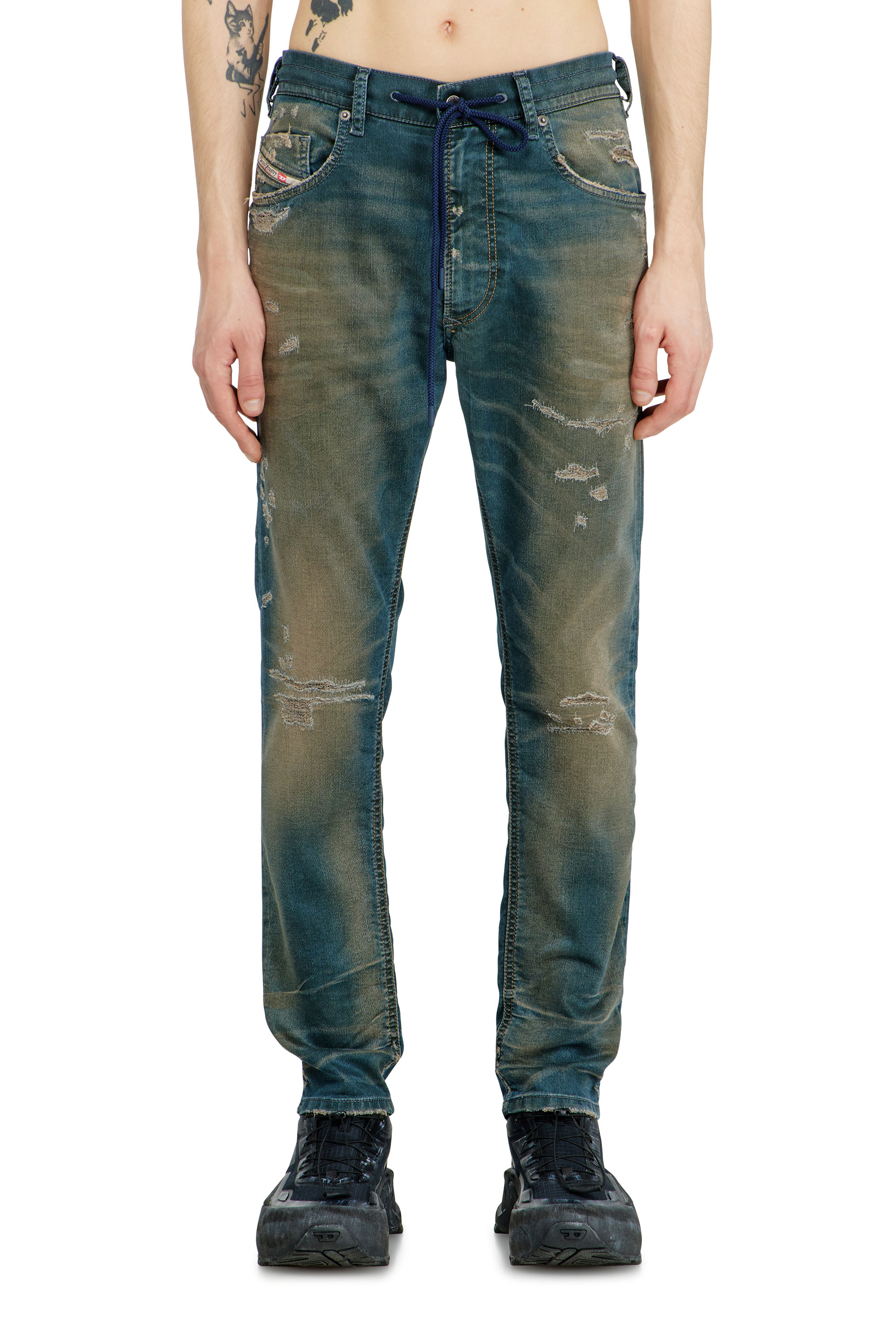 Diesel - Male's Regular 2032 D-Krooley Joggjeans&reg; 068UA, ミディアムブルー - 3