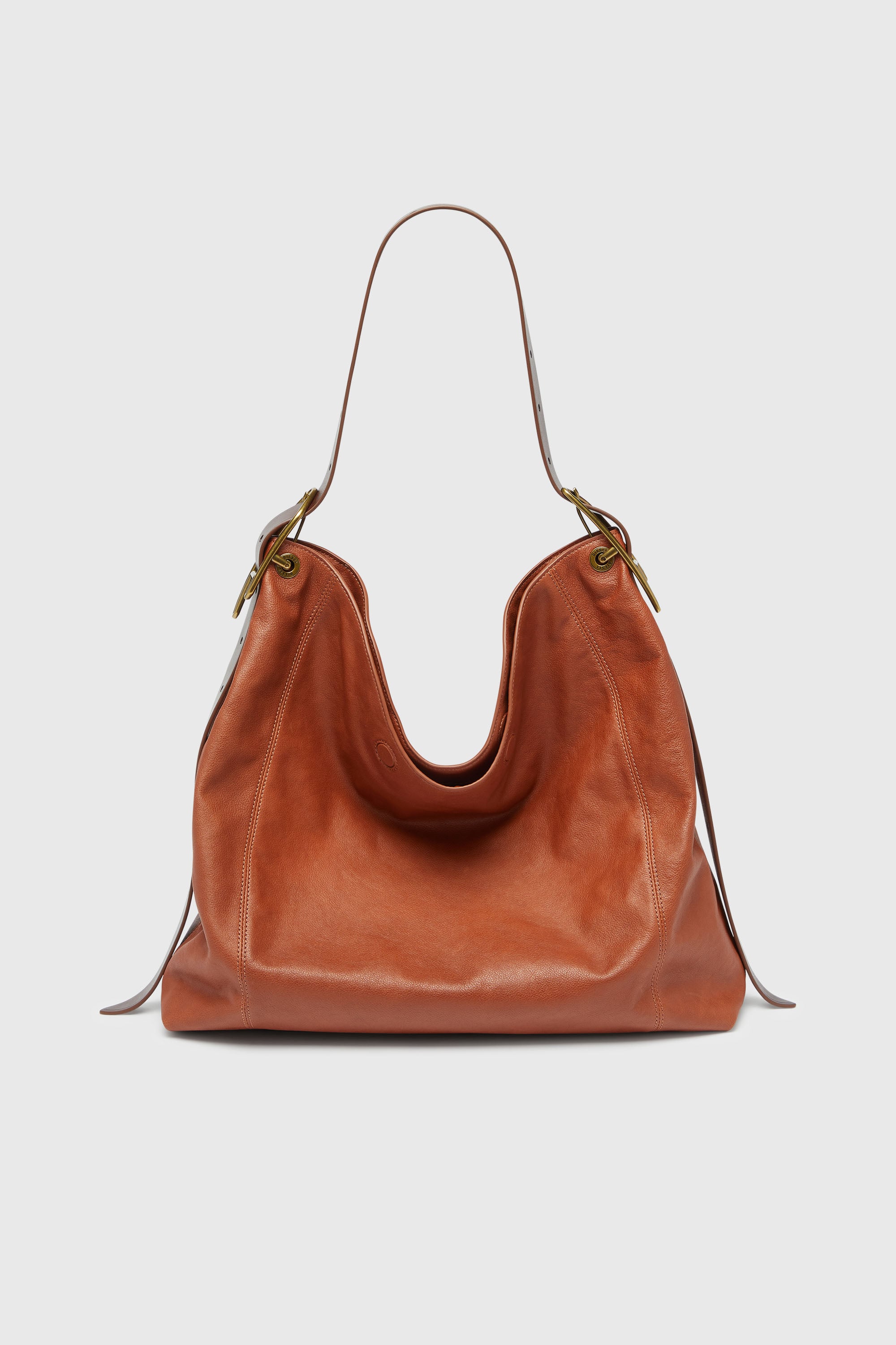 Diesel - D-LINE HOBO L, Female's D-Line-Hobo bag in shiny leather in ブラウン - 2