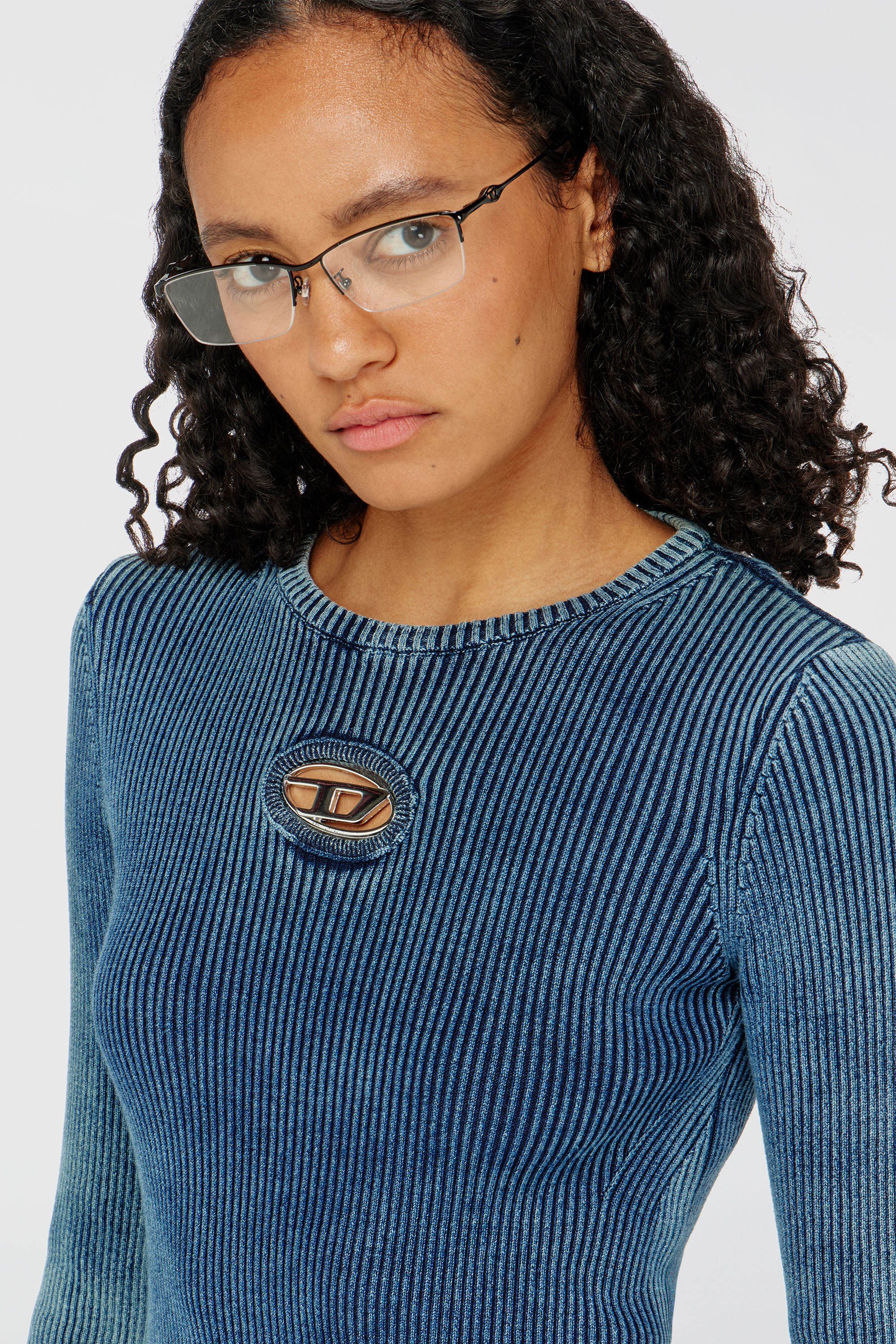 Diesel - M-ANCHORAGE-LS, Female's ニットドレス in ブルー - 5