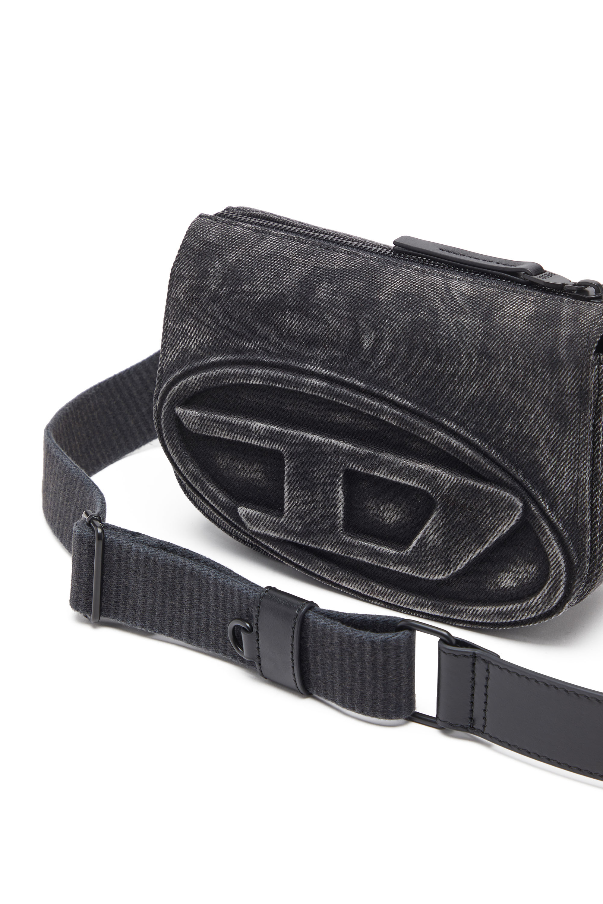 Diesel - 1DR CAMERA BAG, Unisex's 1DR-Camera bag in stonewashed denim in ブラック - 5