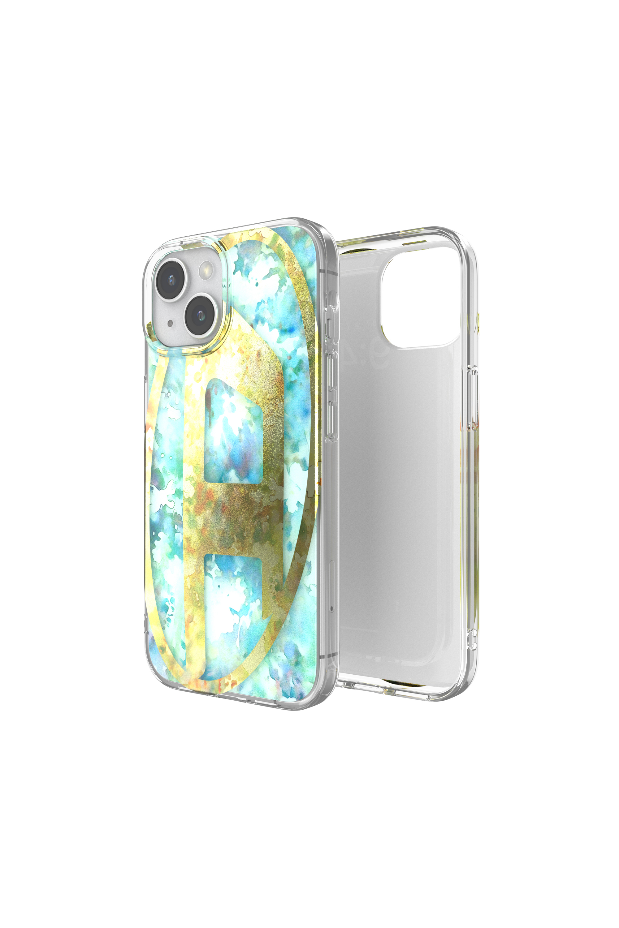 Diesel - 60063 AOP CASE, Unisex's iPhone 15 in イエロー/ブルー - 1