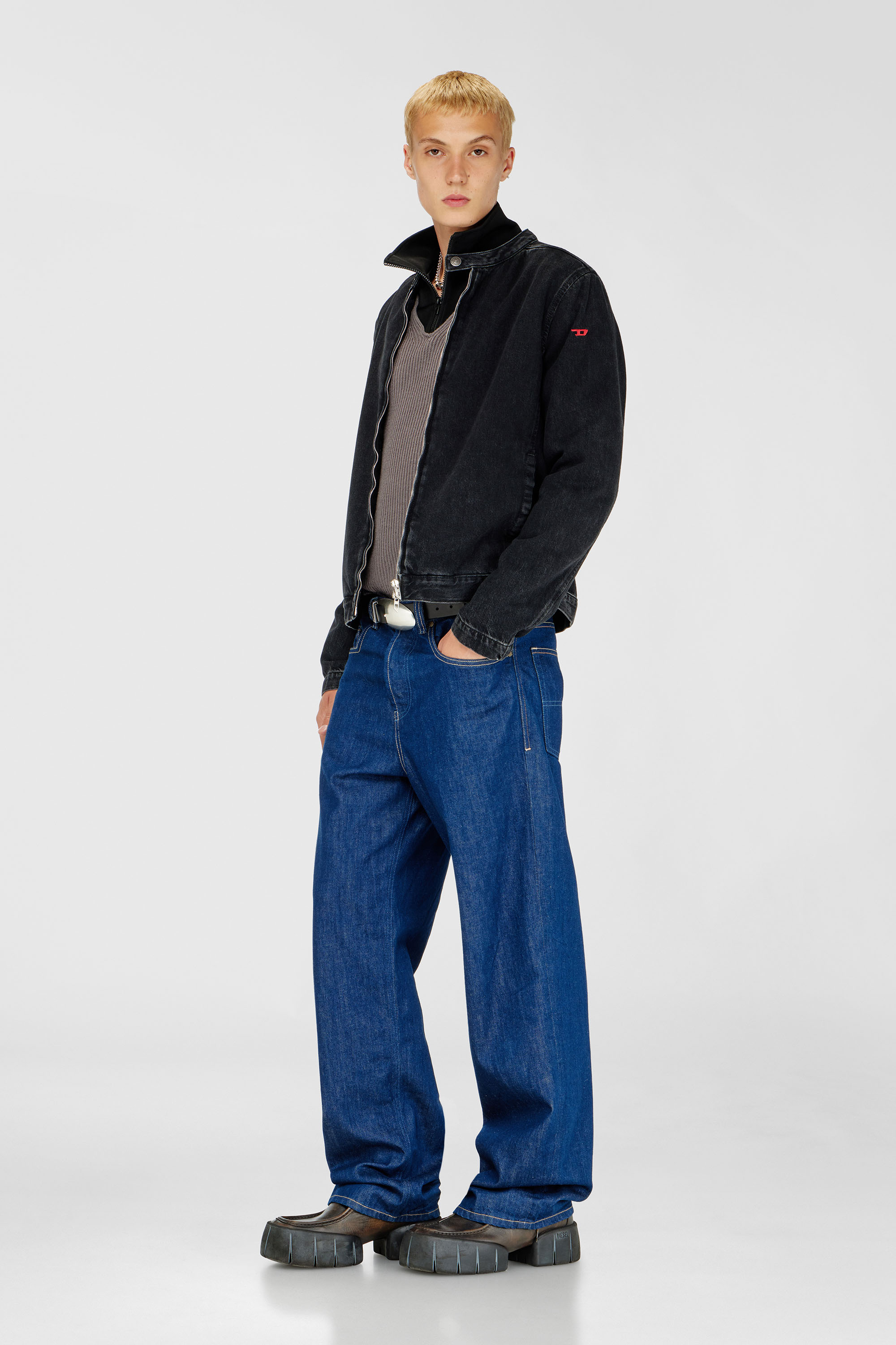 Diesel - D-GLORY, Male's デニムジャケット in ブラック - 2
