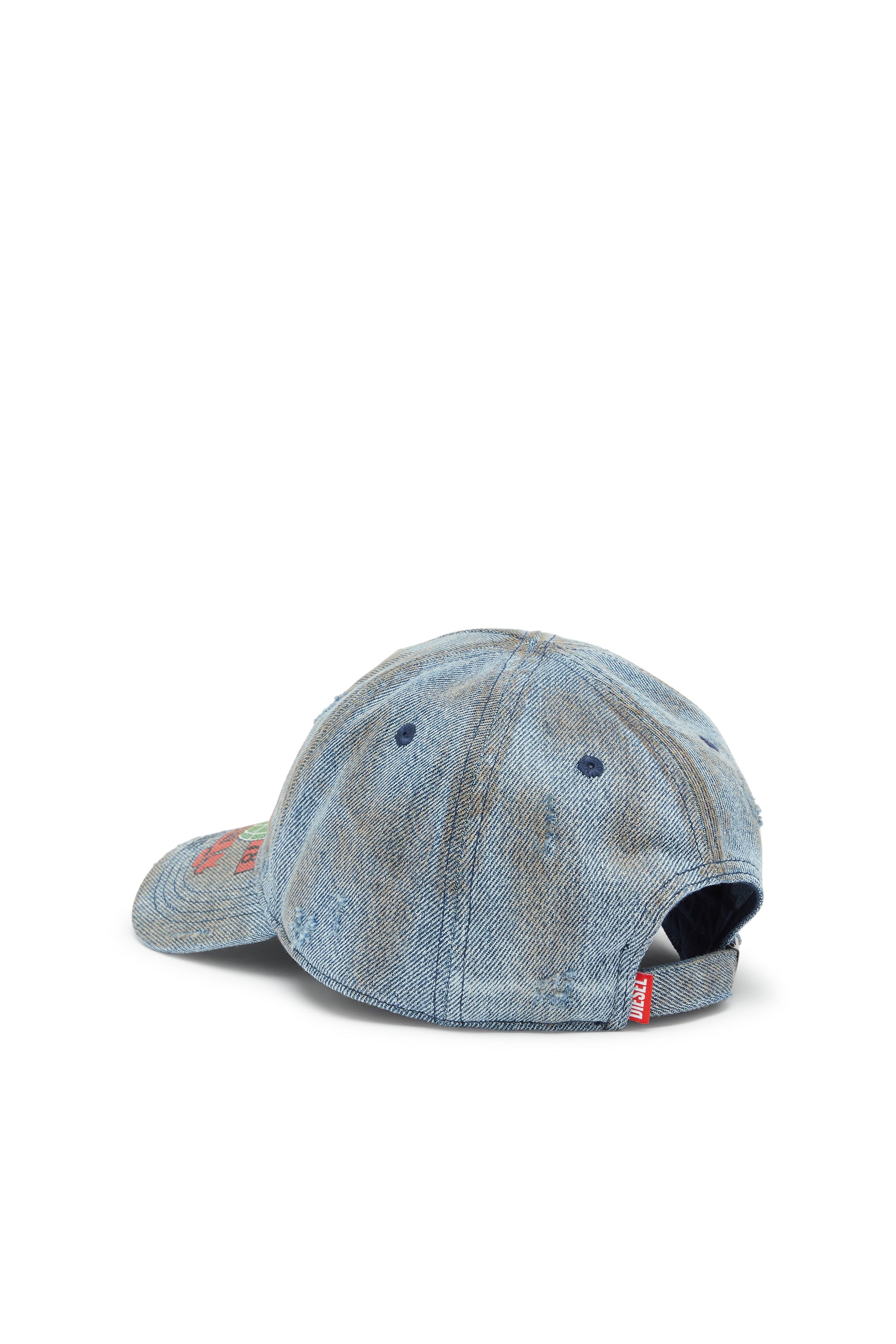 Diesel - C-ROCK, Male's Denim baseball cap with concert graphics in ライトブルー - 2