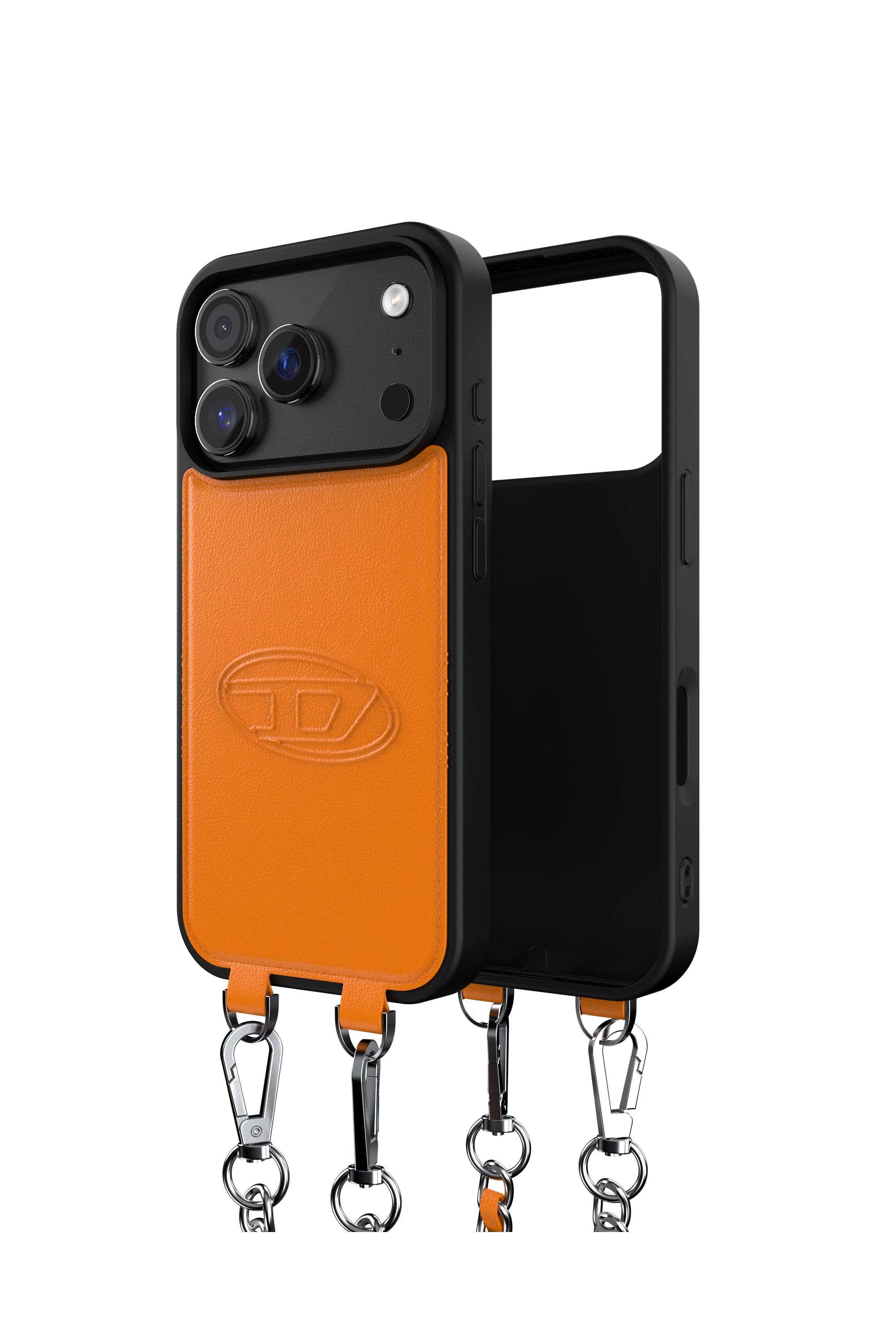 Diesel - 60665 MOULDED CASE, Unisex's Oval D case with wrist strap and MagSafe for iPhone 17 Pro in オレンジ - 1