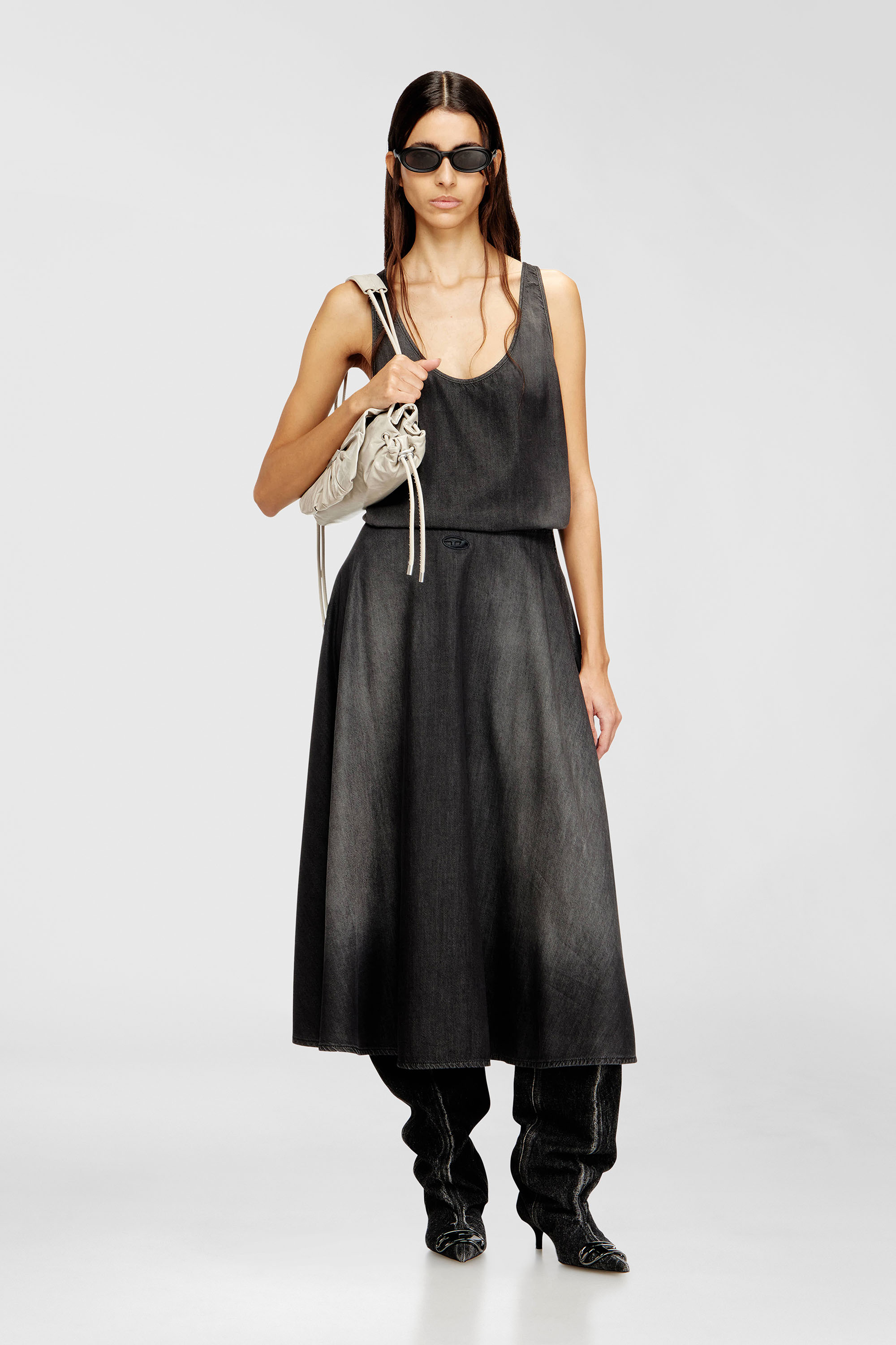 Diesel - DE-ANNIE-S3, Female's デニムスカート in ブラック - 1