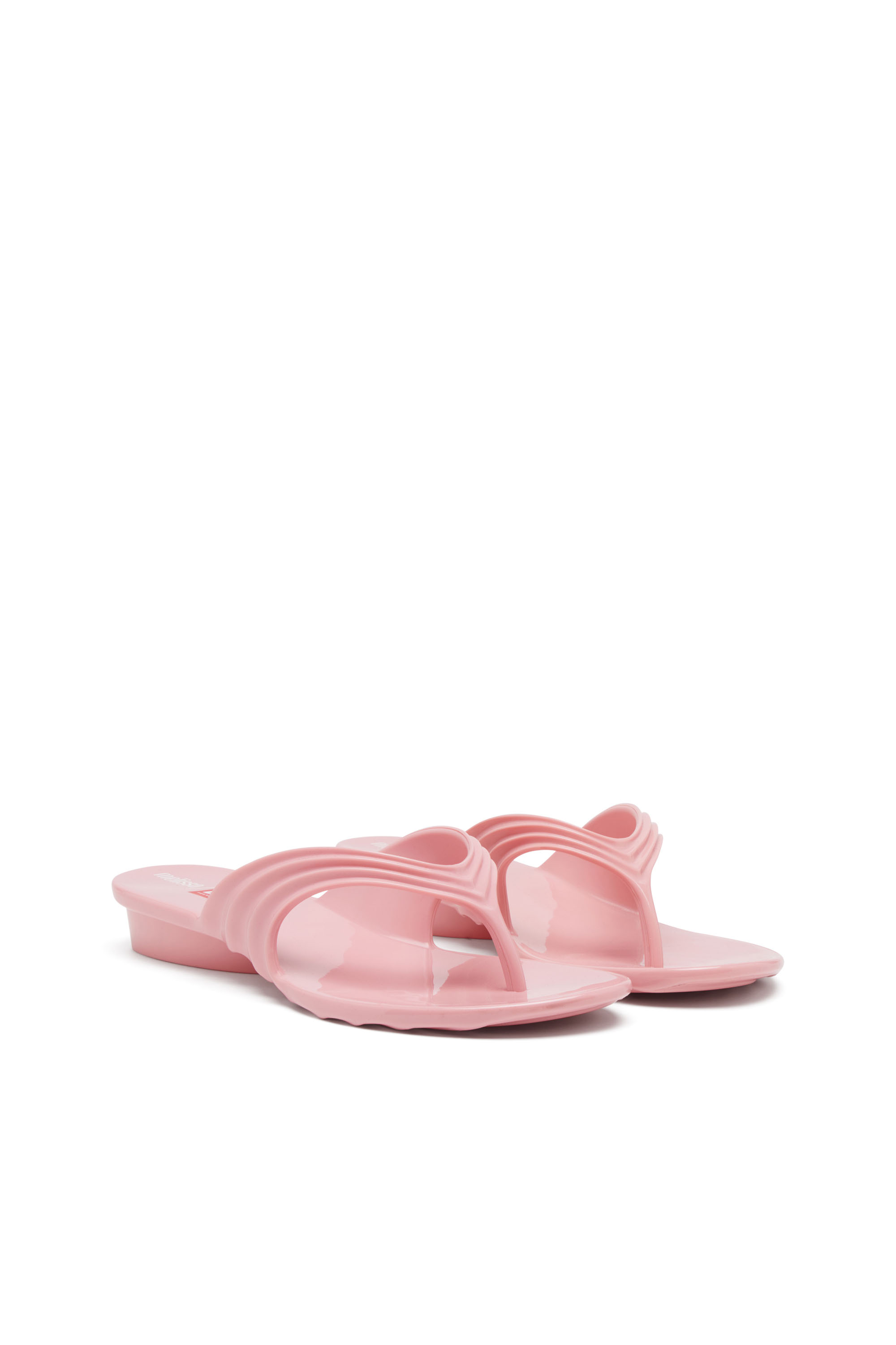 Diesel - MELISSA QUANTUM THONG, Female's Sculptural flip-flops in Melflex® in ピンク / ホワイト - 2