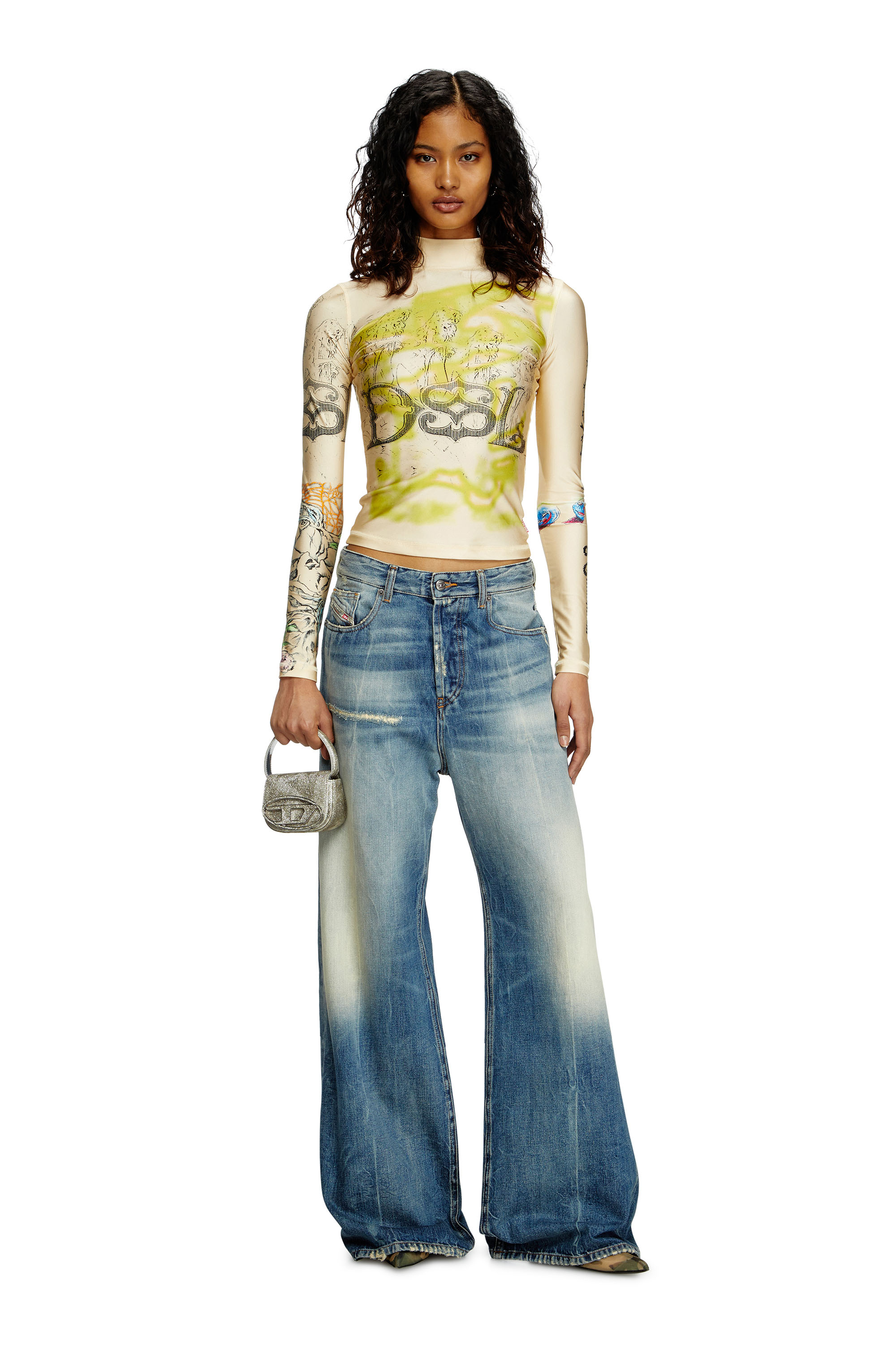 Diesel - Female's Relaxed Jeans 1996 D-Sire 09L47, ミディアムブルー - 1