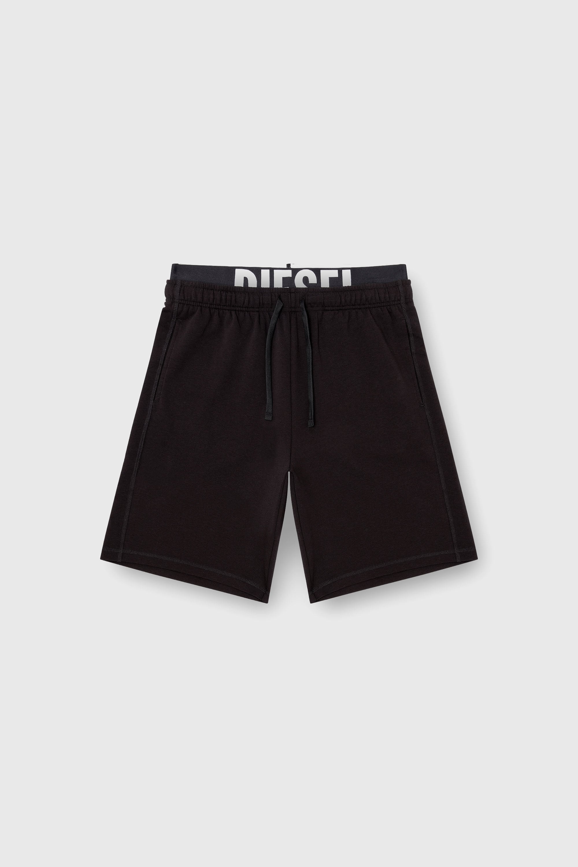 Diesel - DEVIN-D-POP, Male's Cotton shorts with Diesel logo waistband in ブラック - 2