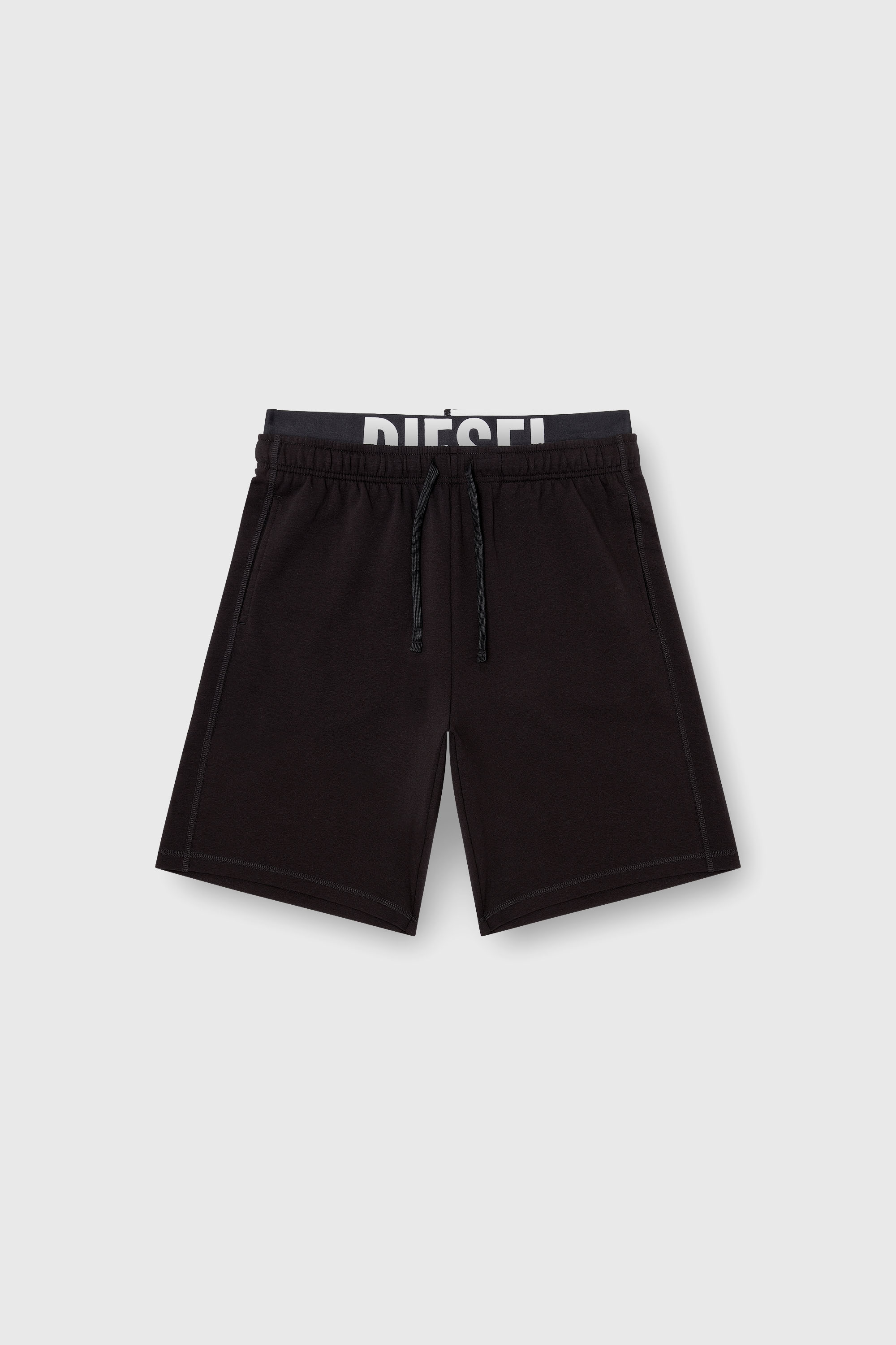 Diesel - DEVIN-D-POP, Male's Cotton shorts with Diesel logo waistband in ブラック - 4
