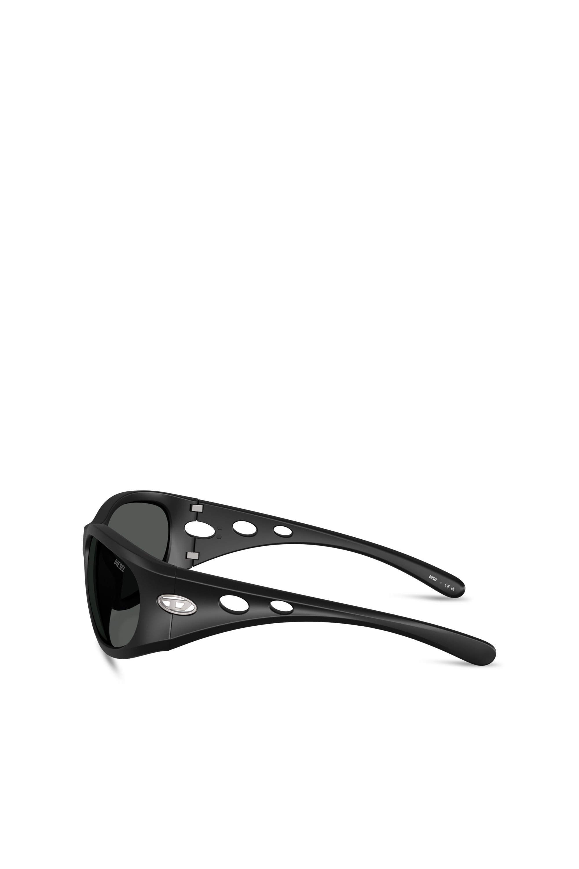 Diesel - 0DL3012U, Unisex's Rectangle sunglasses in ブラック - 3